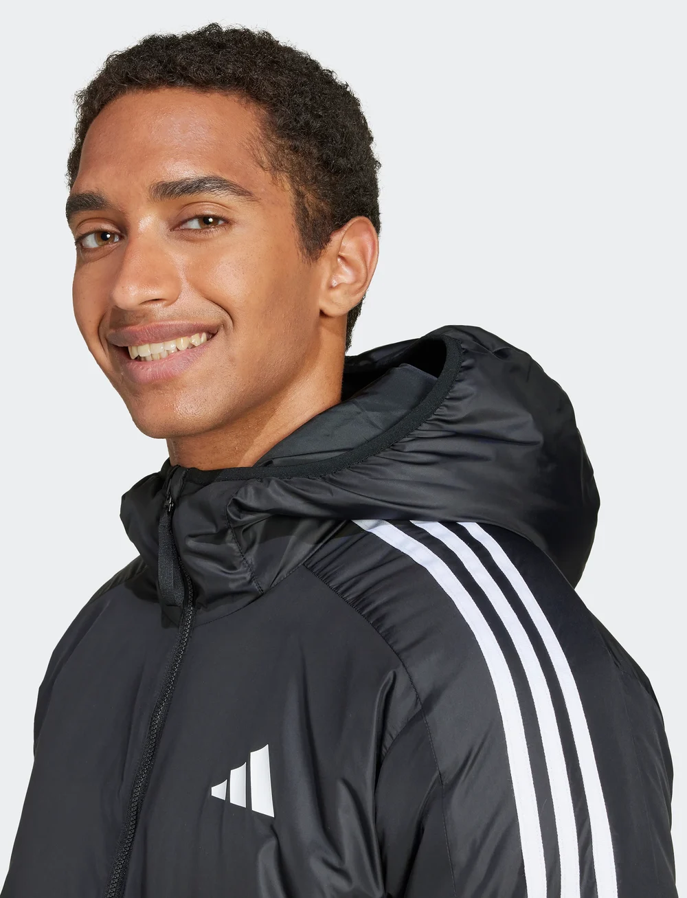 adidas Sportswear - ESS 3S INS HO J - sports jackets - black - 3