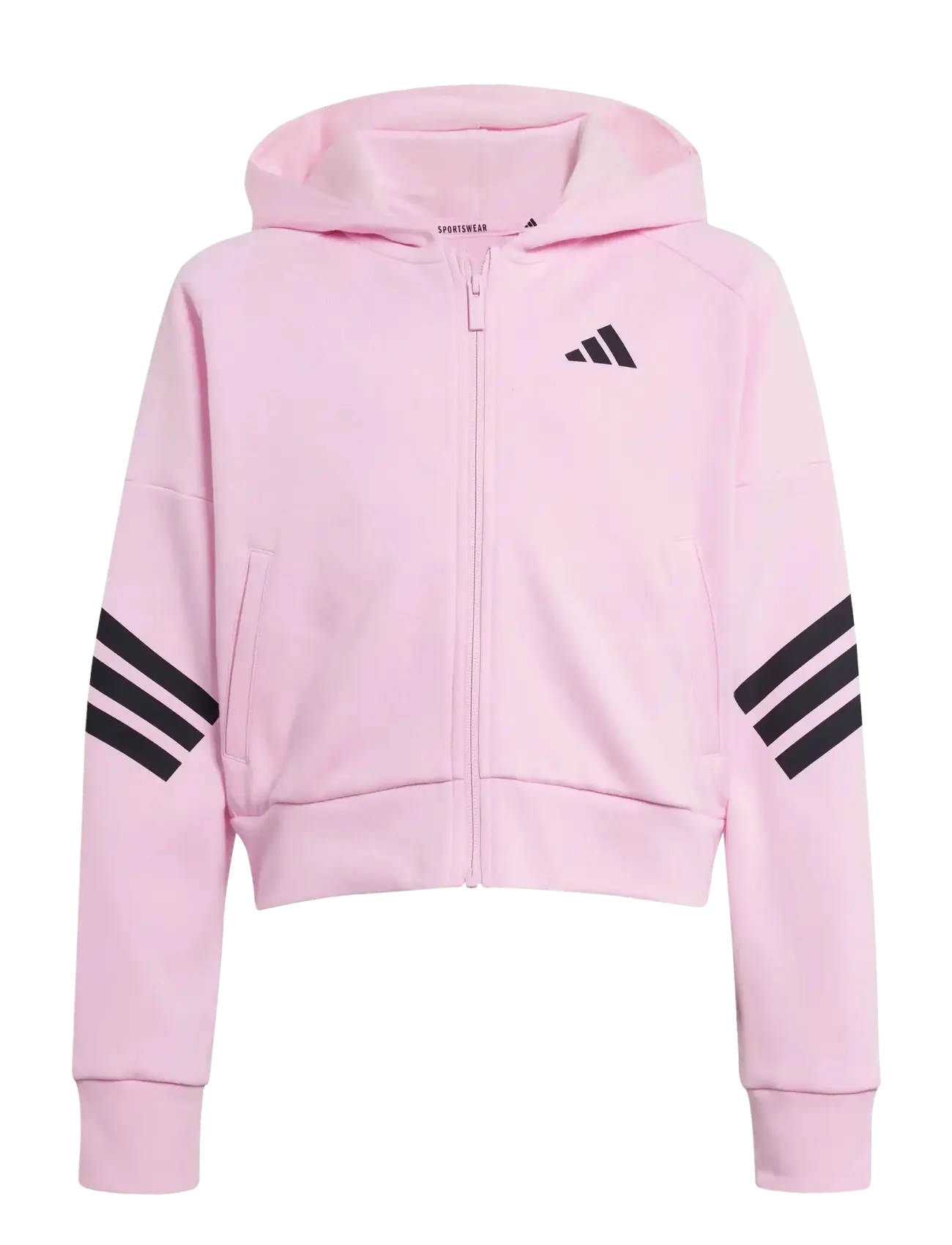 adidas Sportswear JG FI 3S FZ - Sweatshirts & Hættetrøjer - TRUPNK/BLACK / pink/rose