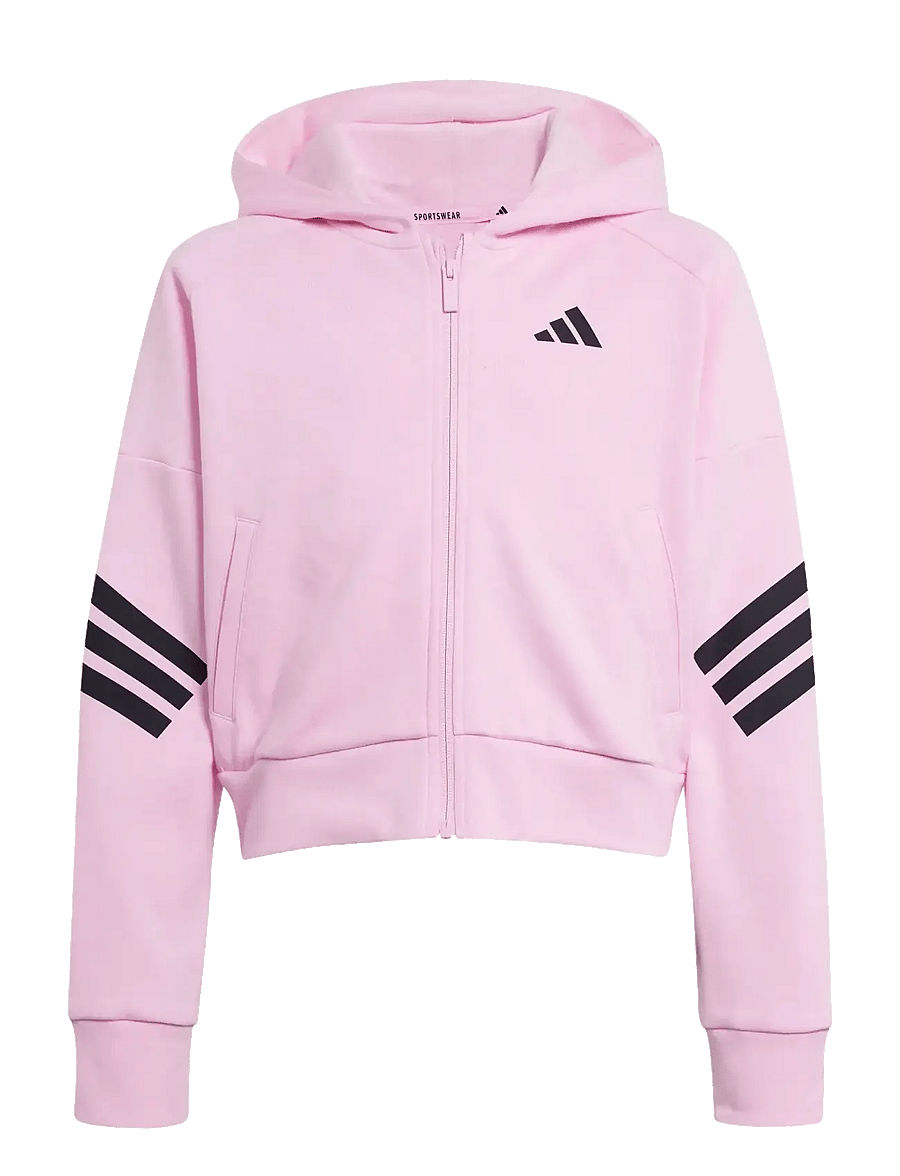 adidas Sportswear - JG FI 3S FZ - hættetrøjer - trupnk/black - 1