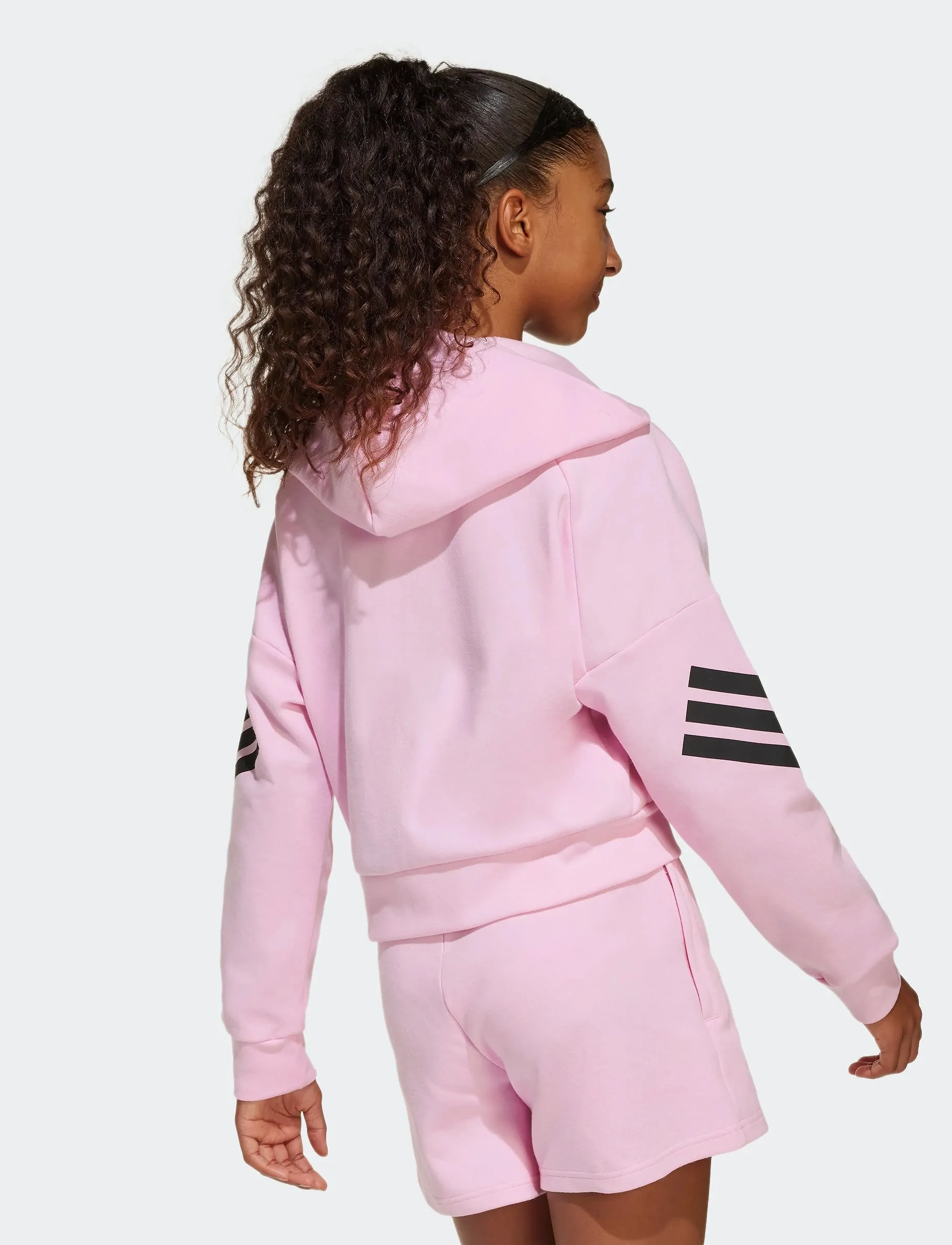 adidas Sportswear - JG FI 3S FZ - hættetrøjer - trupnk/black - 2