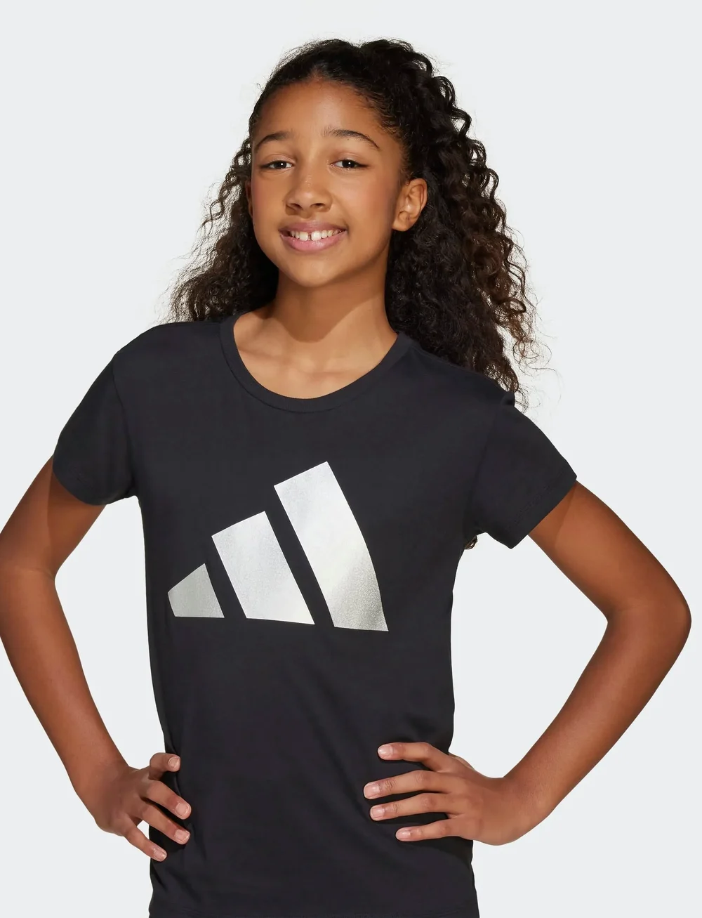 adidas Sportswear - JG GLAM T - kurzärmelig - black/silvmt - 5