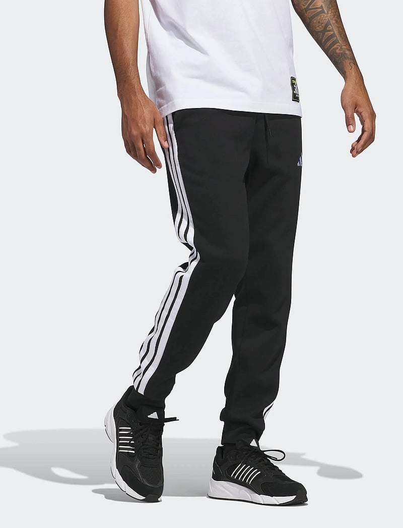 adidas Sportswear - M 3S FL TC PT - träningsbyxor - black/white - 0