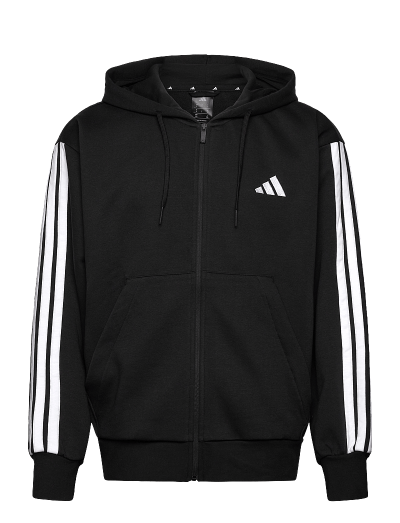 adidas Sportswear - M 3S FL FZ HD - hupparit - black/white - 1