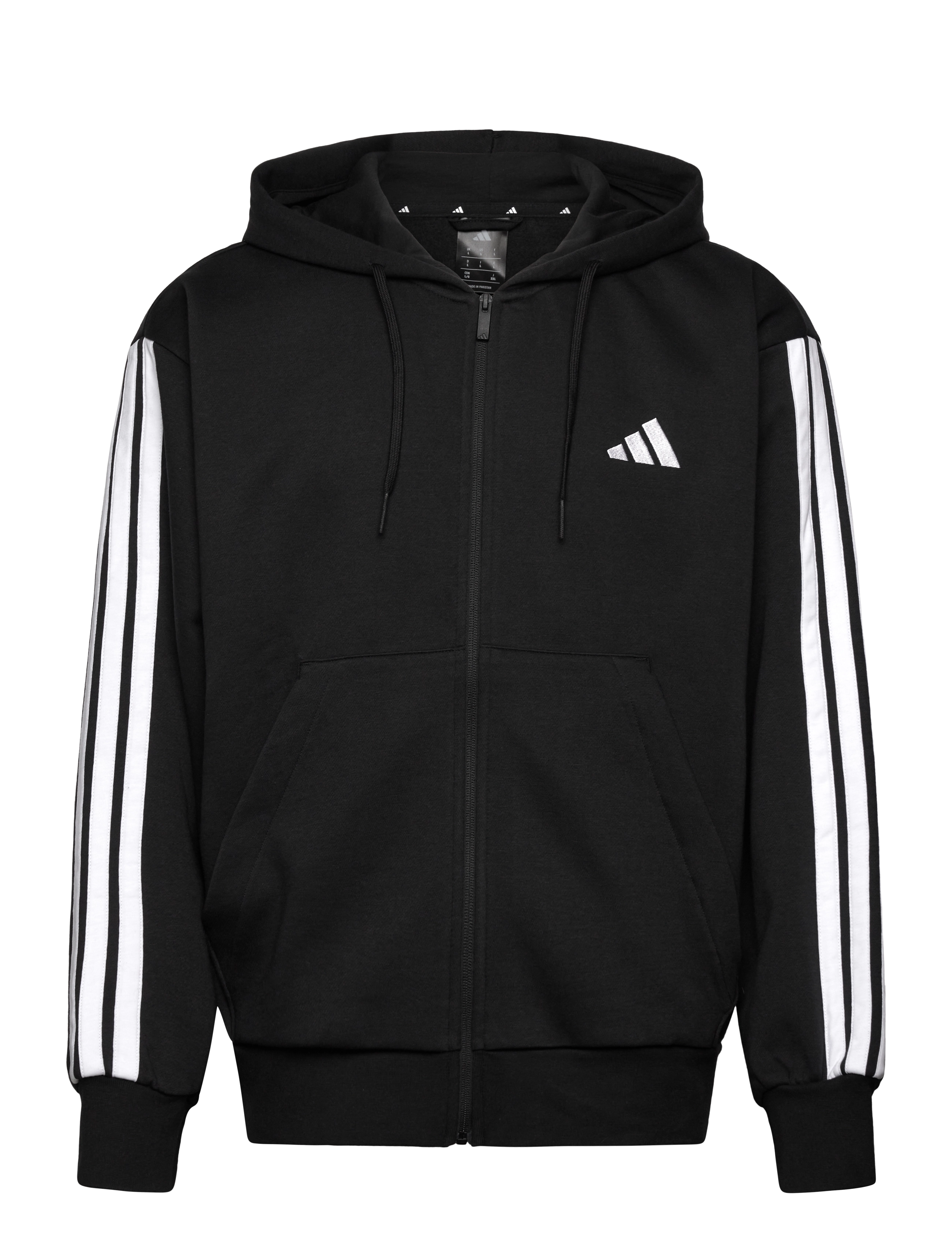 adidas Sportswear M 3S FL FZ HD - Kapuzenpullover - BLACK/WHITE / black