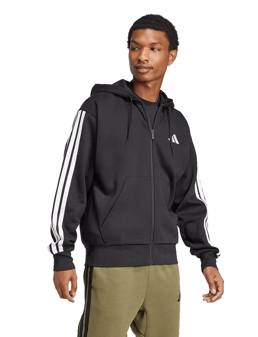 adidas Sportswear - M 3S FL FZ HD - oberteile - black/white - 0