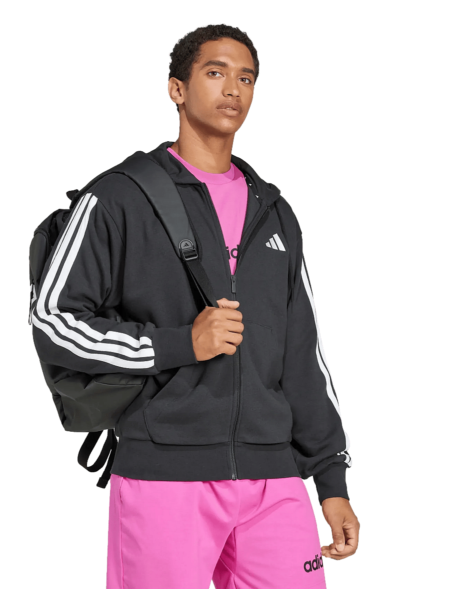 adidas Sportswear - M 3S FT FZ HD - overdele - black/white - 0