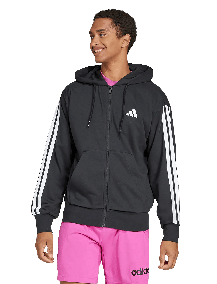 adidas Sportswear - M 3S FT FZ HD - overdele - black/white - 2