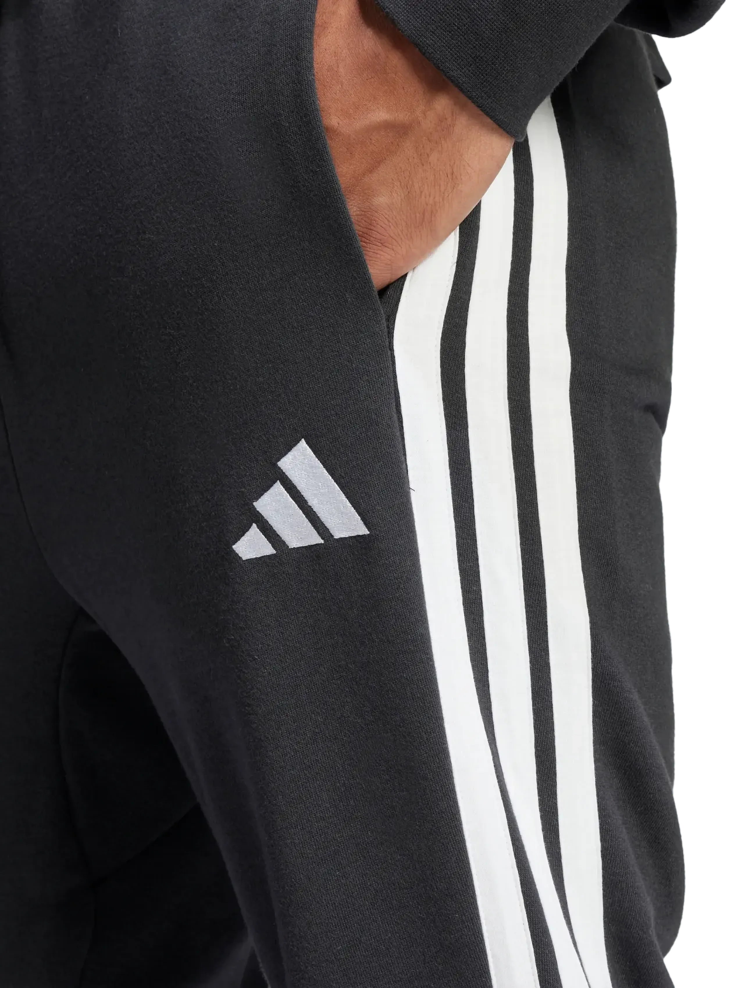 adidas Sportswear - M 3S FT TC PT - treninginės kelnės - black/white - 4