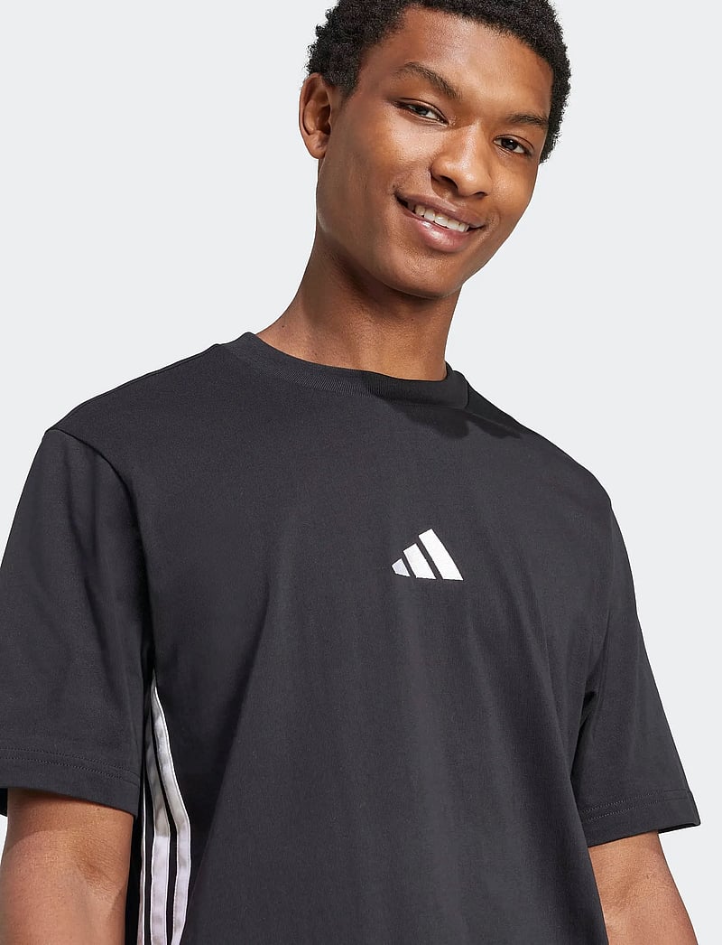 adidas Sportswear - M 3S SJ T - t-shirts - black/white - 4