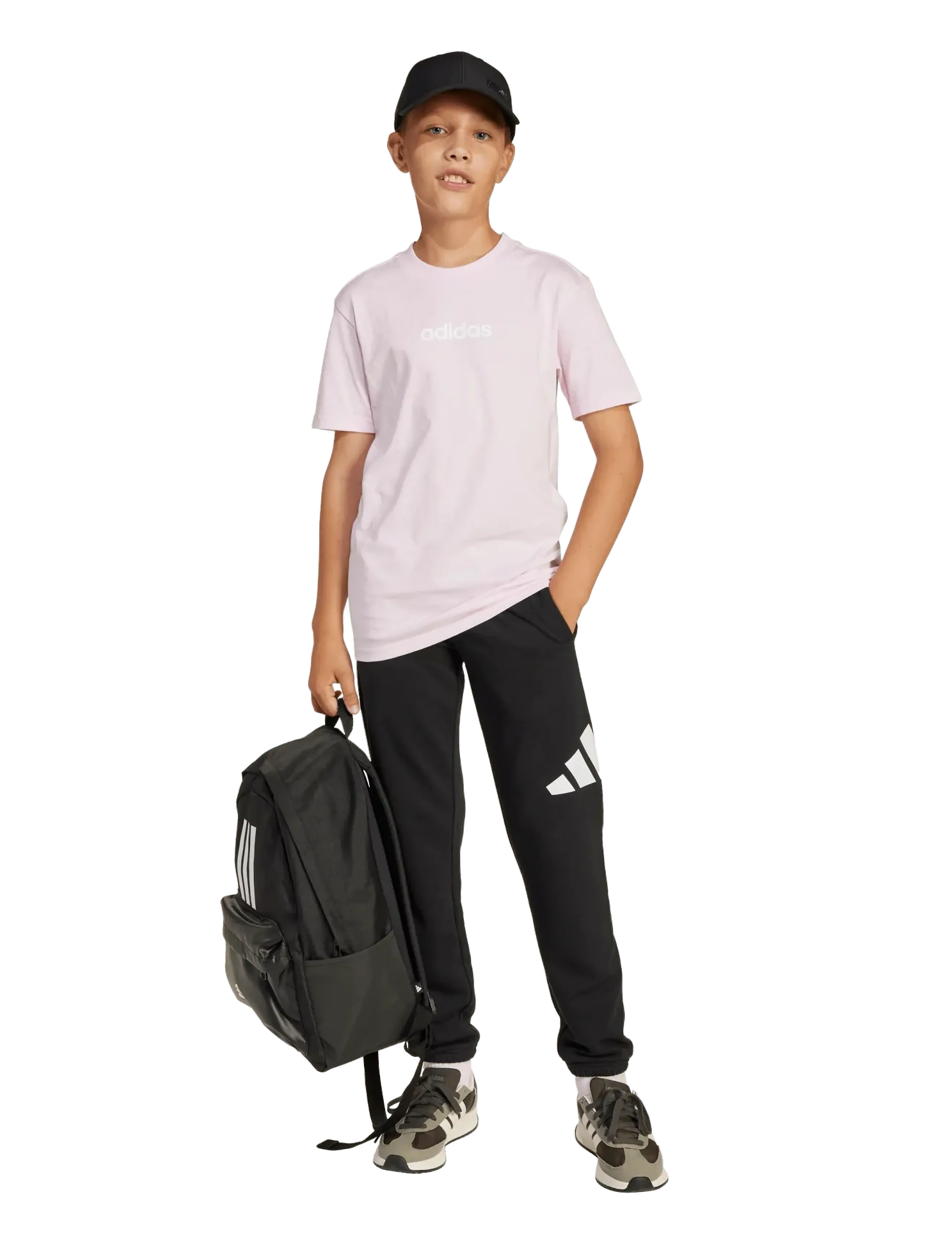 adidas Sportswear J BL FT PT 280 - Bottoms - BLACK/WHITE / black