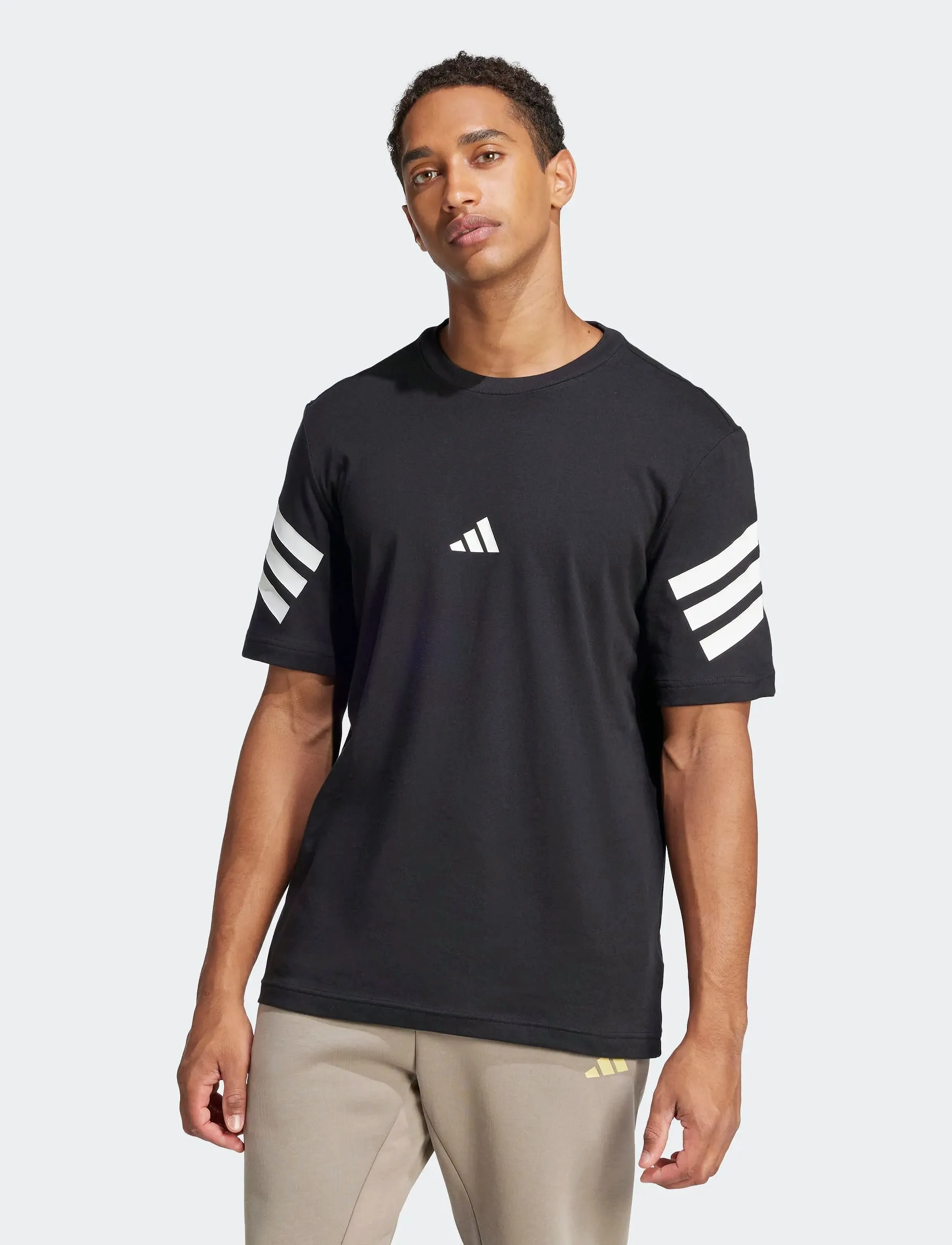 adidas Sportswear - M FI 3S REG T - t-shirts - black - 0