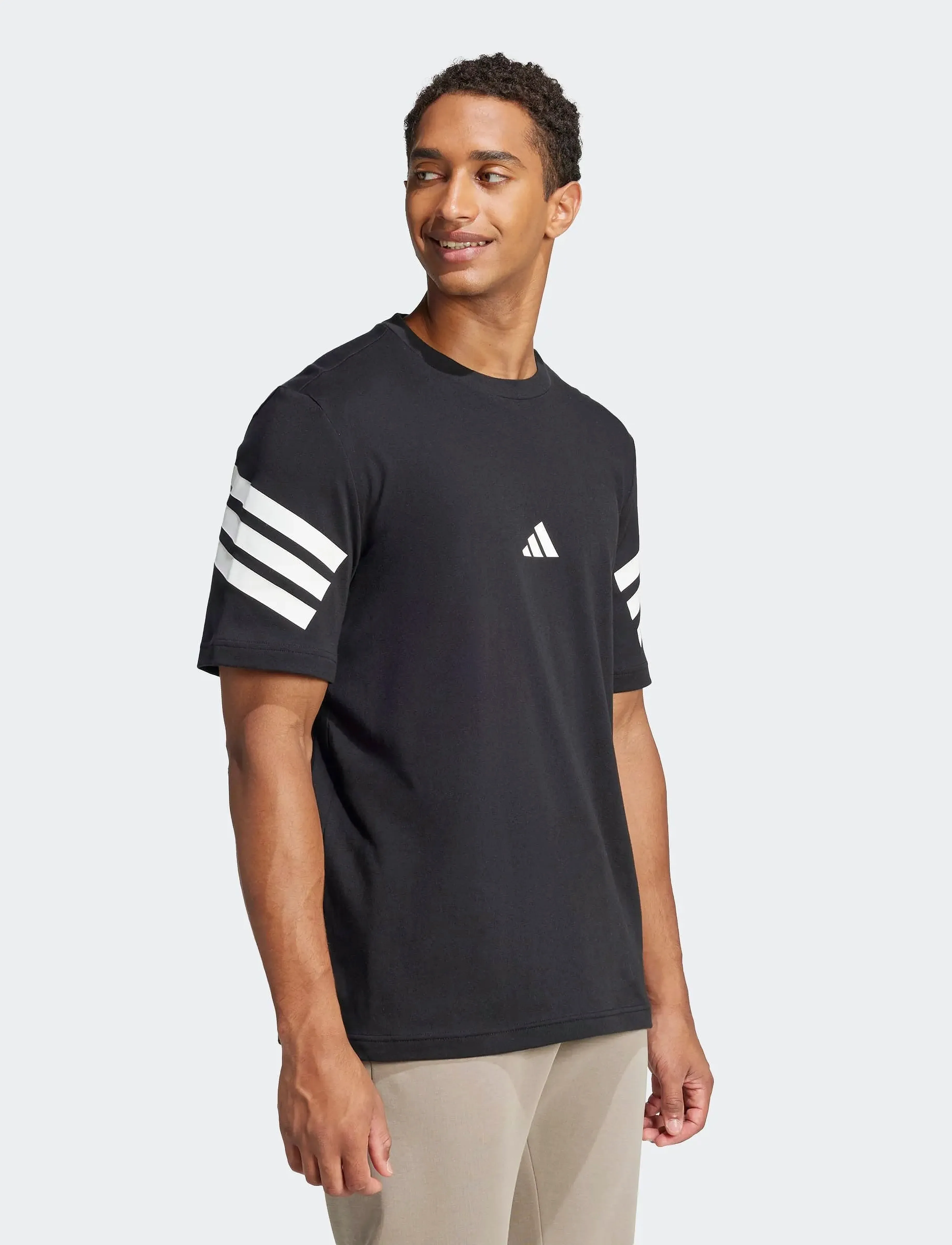 adidas Sportswear - M FI 3S REG T - t-shirts - black - 5