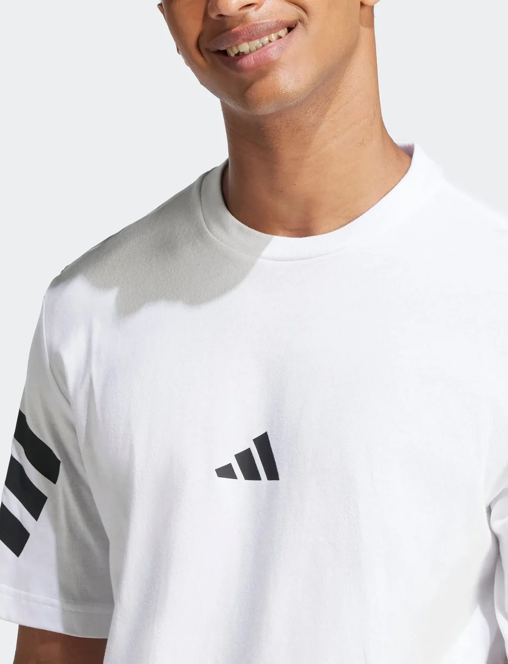 adidas Sportswear - M FI 3S REG T - t-shirts - white - 3