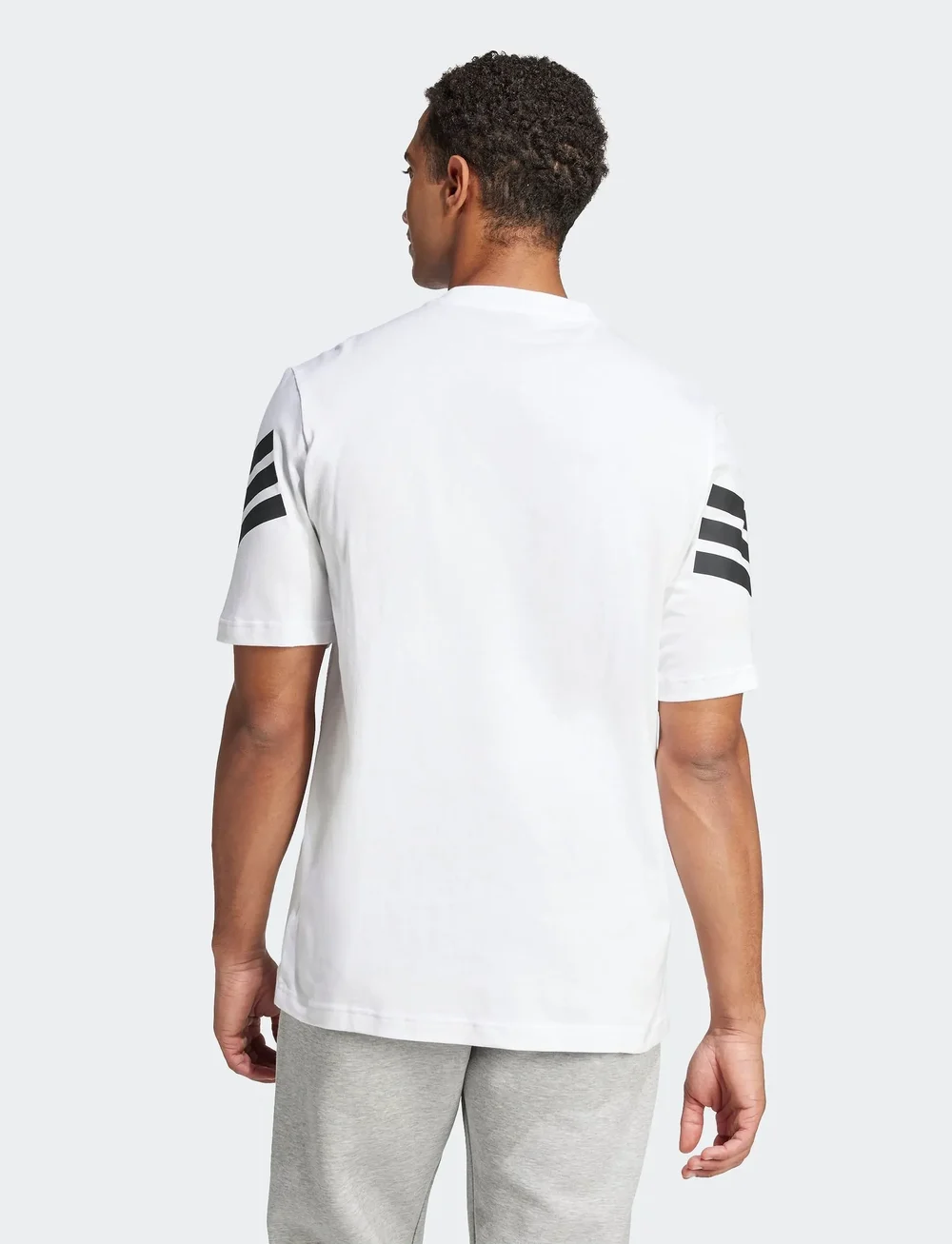 adidas Sportswear - M FI 3S REG T - t-shirts - white - 4