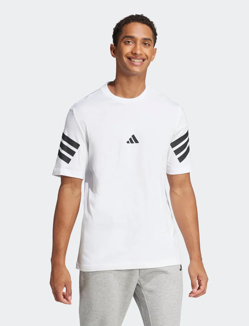 adidas Sportswear - M FI 3S REG T - t-shirts - white - 5