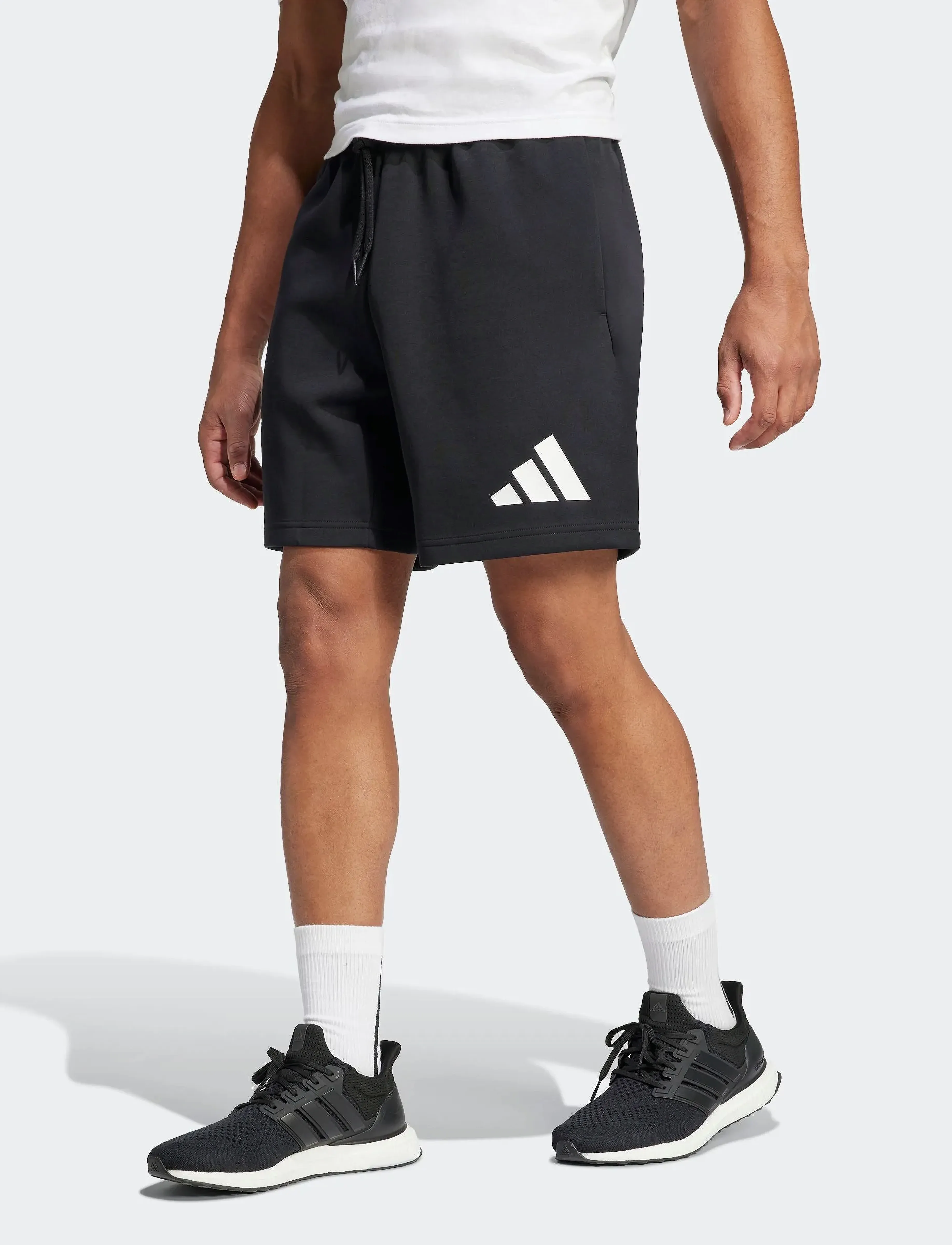 adidas Sportswear - M FI 3BAR SHO - buxur - black - 4