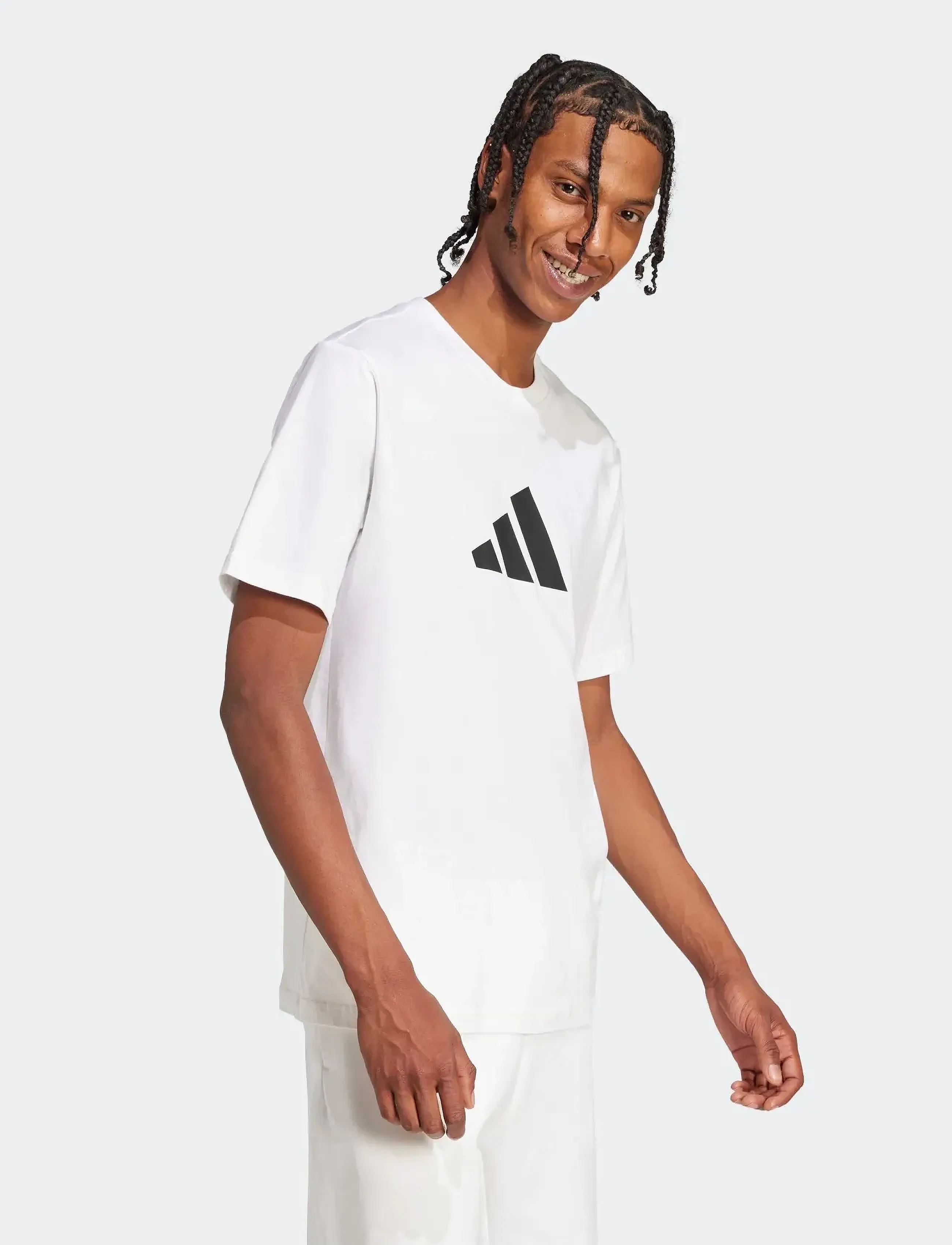 adidas Sportswear - M FI 3BAR TEE - t-shirts - white - 3