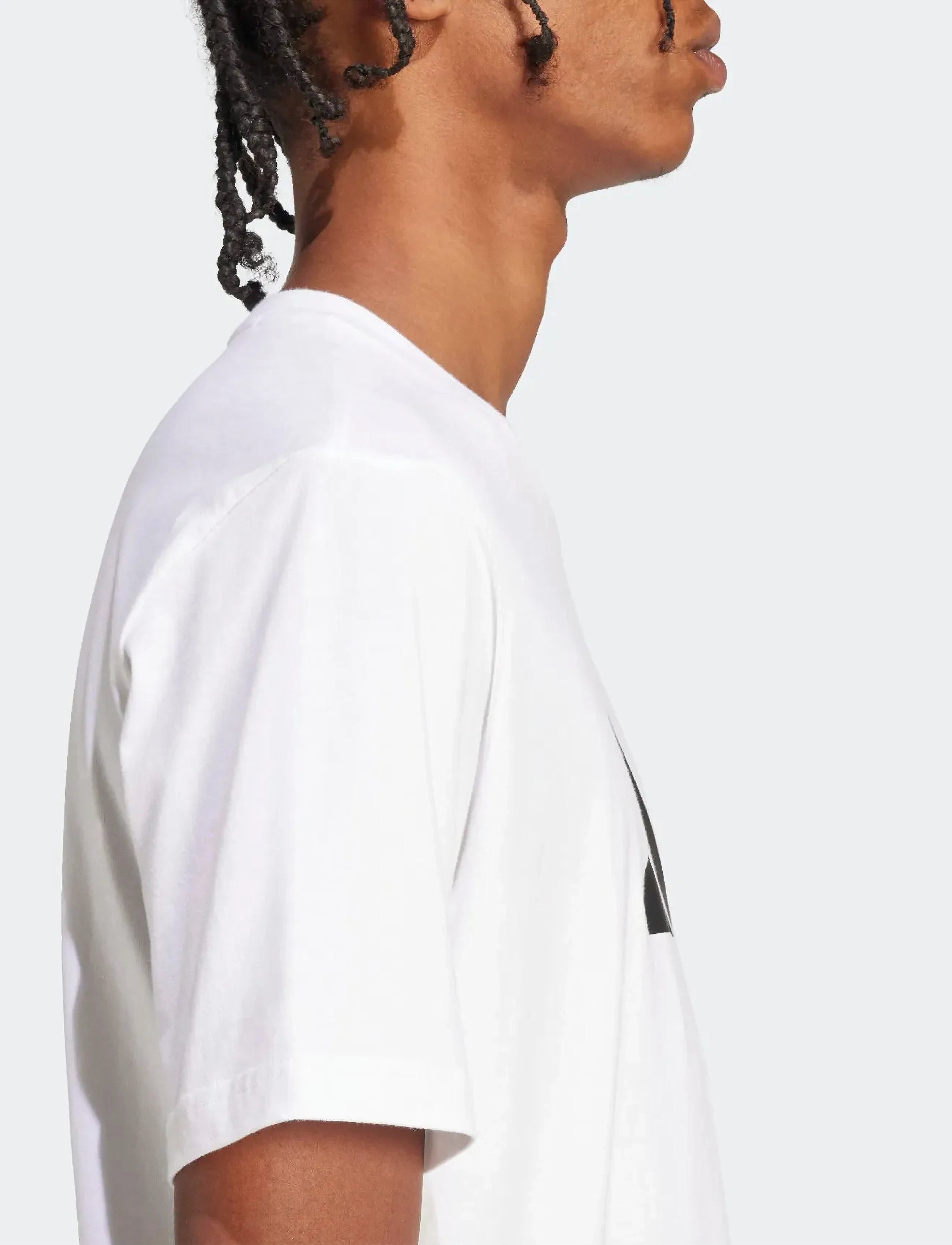 adidas Sportswear - M FI 3BAR TEE - t-shirts - white - 4