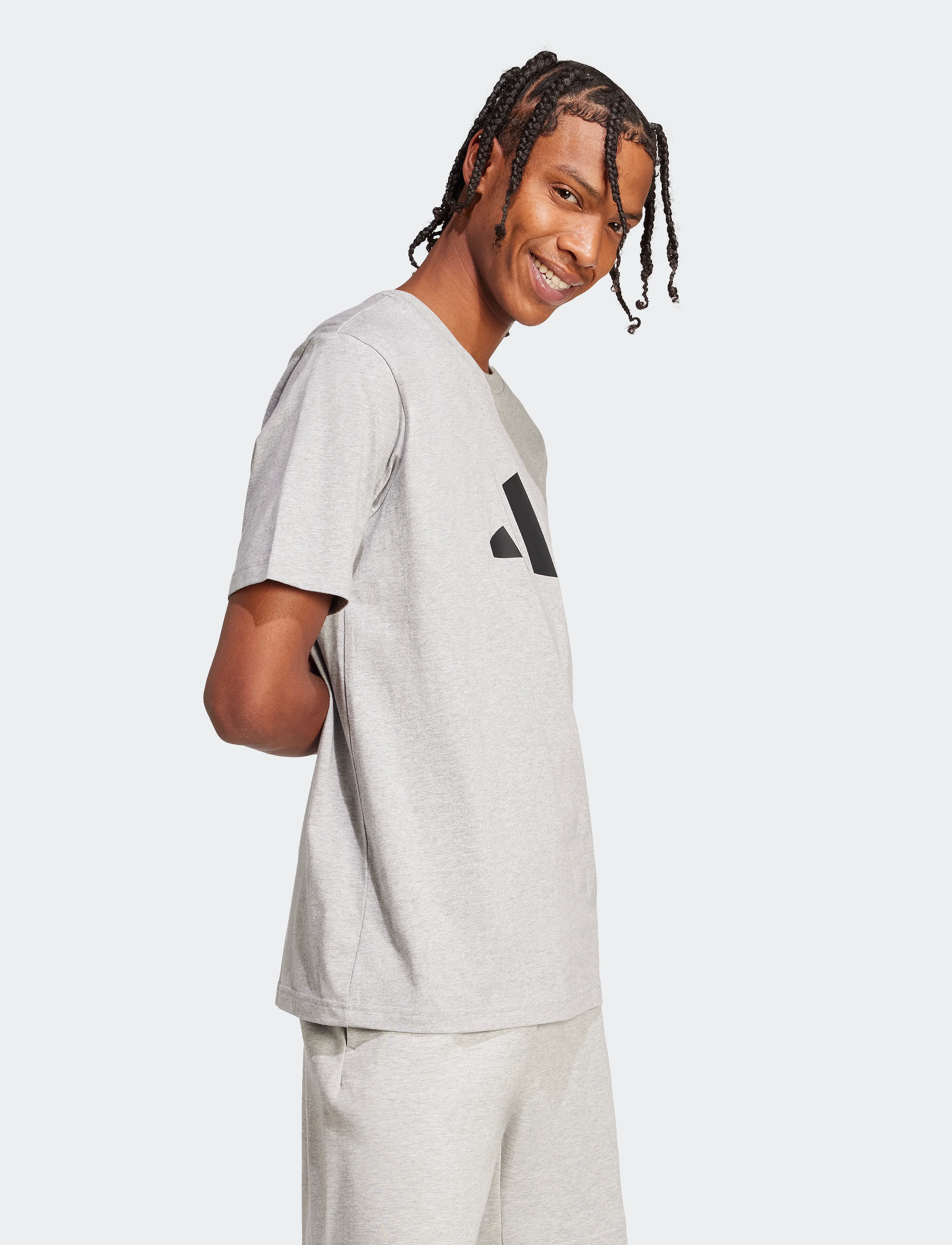 adidas Sportswear - M FI 3BAR TEE - t-shirts - mgreyh - 5