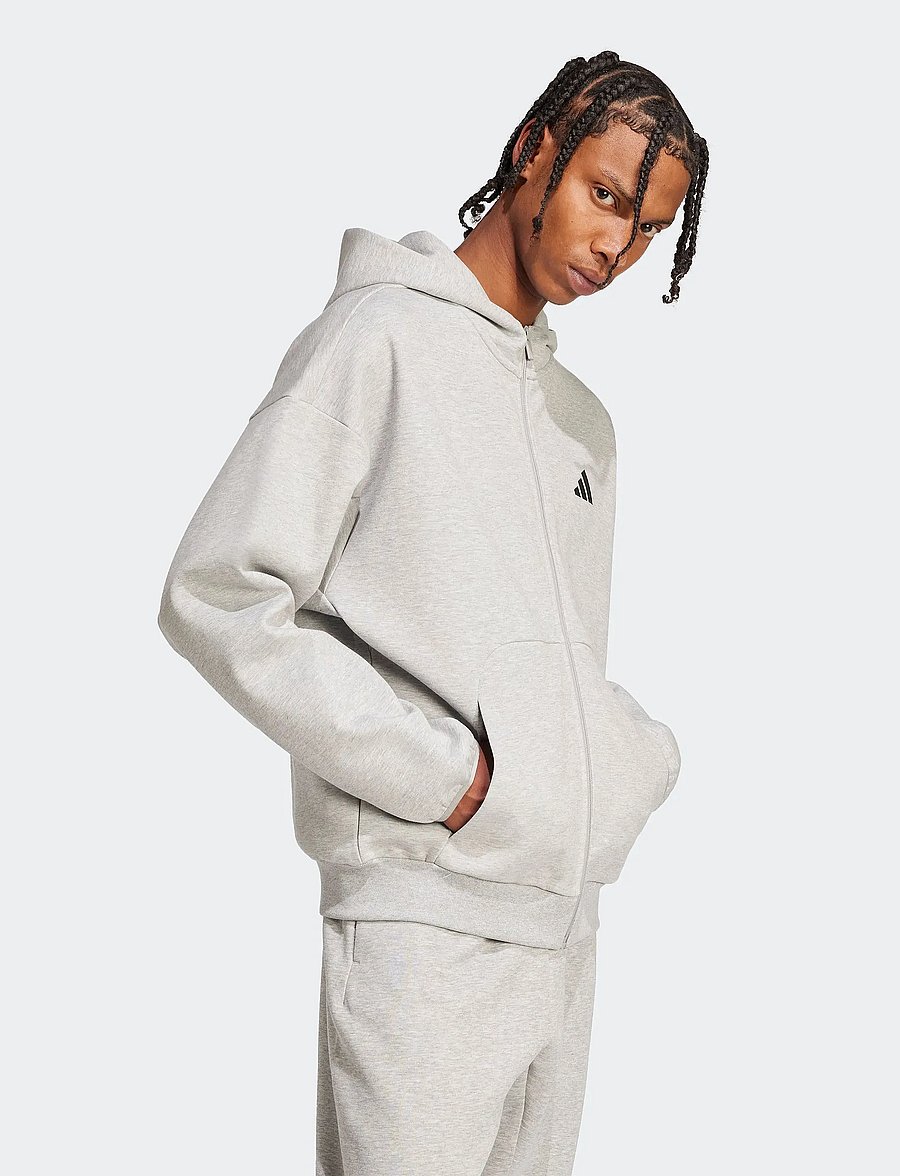 adidas Sportswear - M FI SL FZ - hættetrøjer - mgreyh - 0