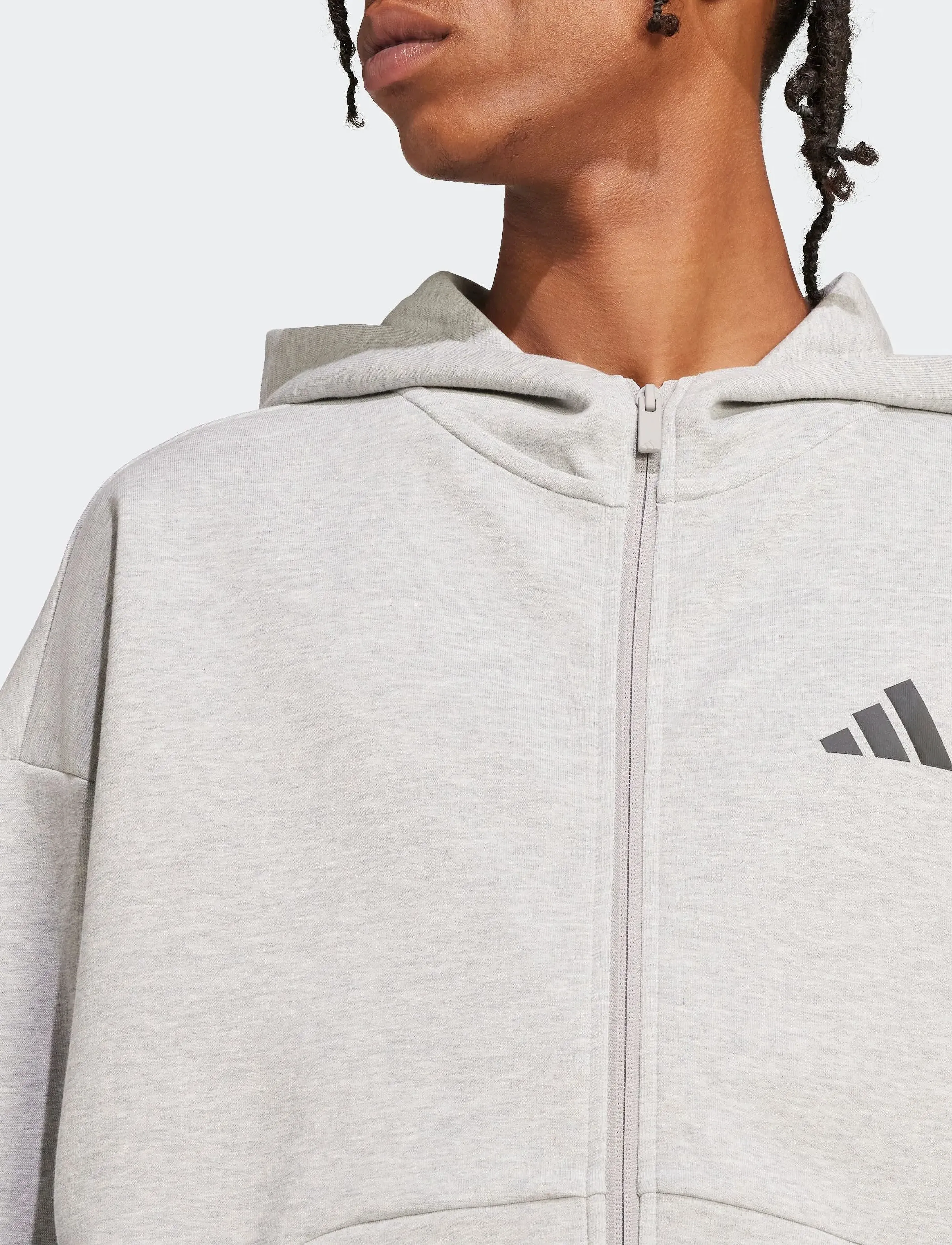 adidas Sportswear - M FI SL FZ - hoodies - mgreyh - 3