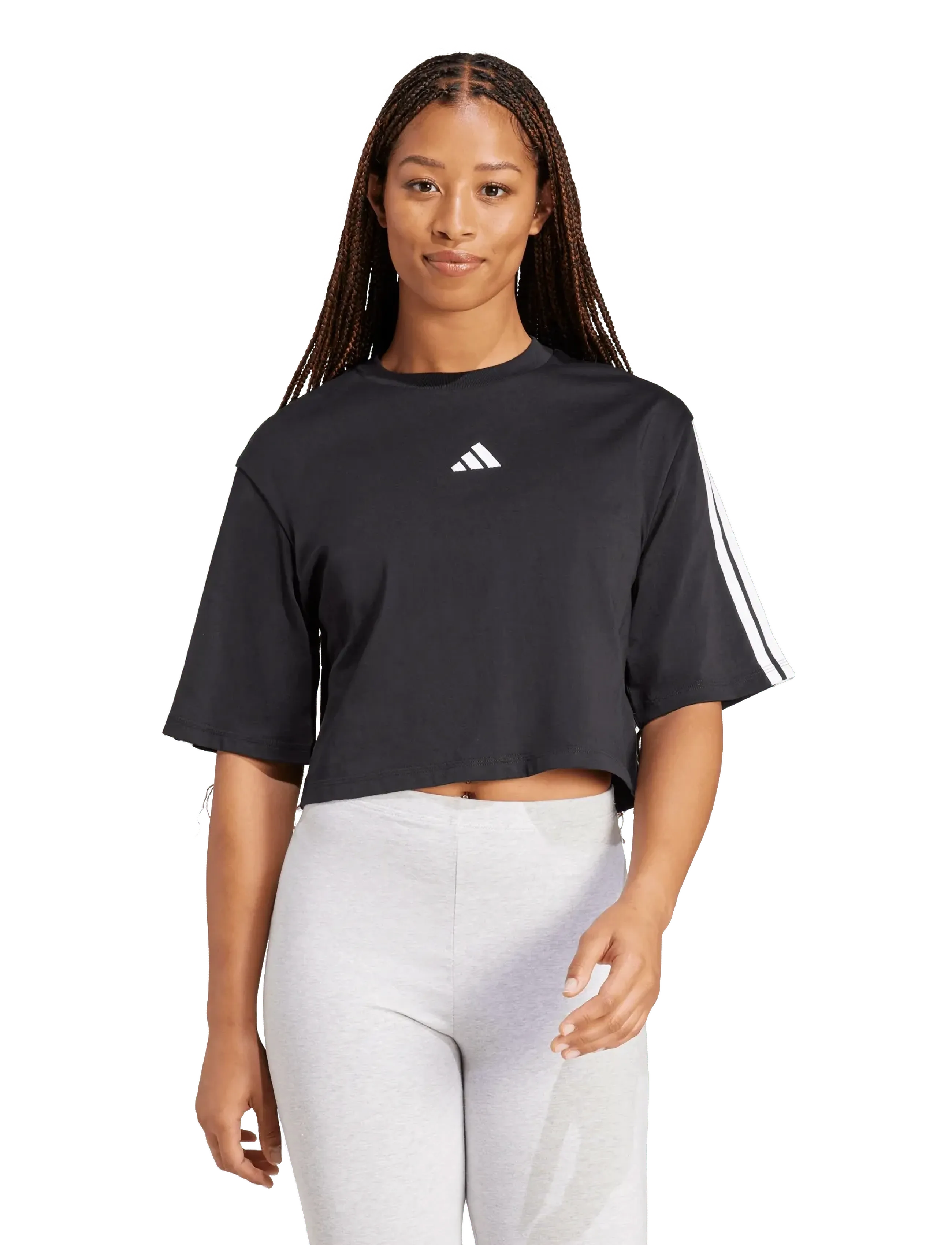 adidas Sportswear - W 3S SJ TLR T - t-shirts - black/white - 5