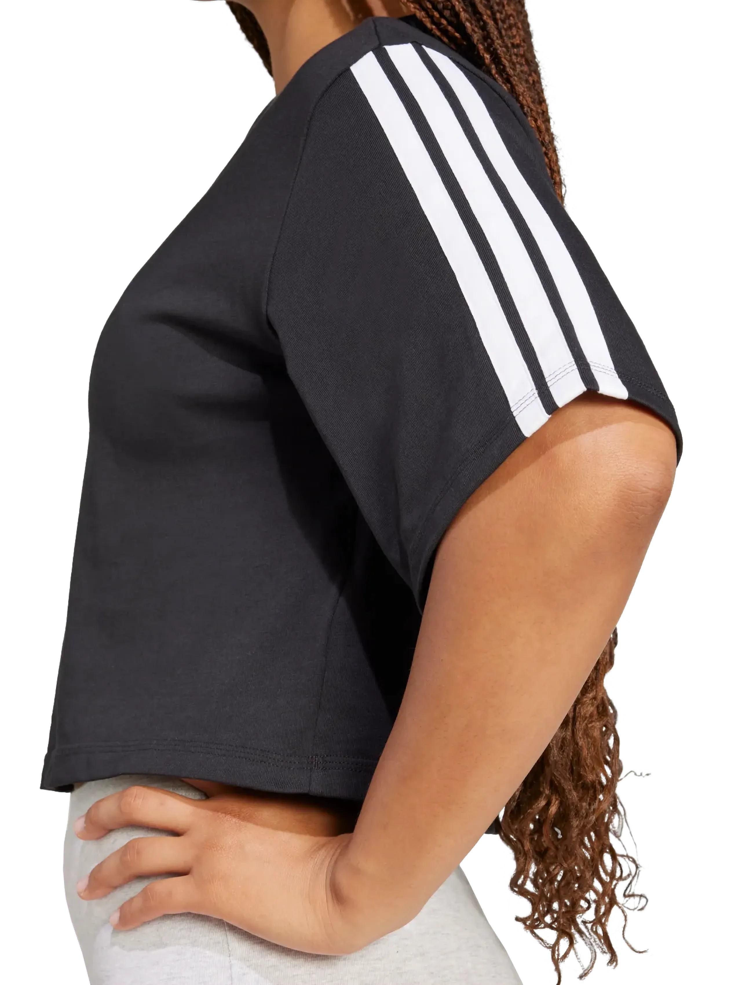Adidas T-shirts med korta ärmar Essentials 3-Stripes Cotton Loose T-Shirt dam – bild 8