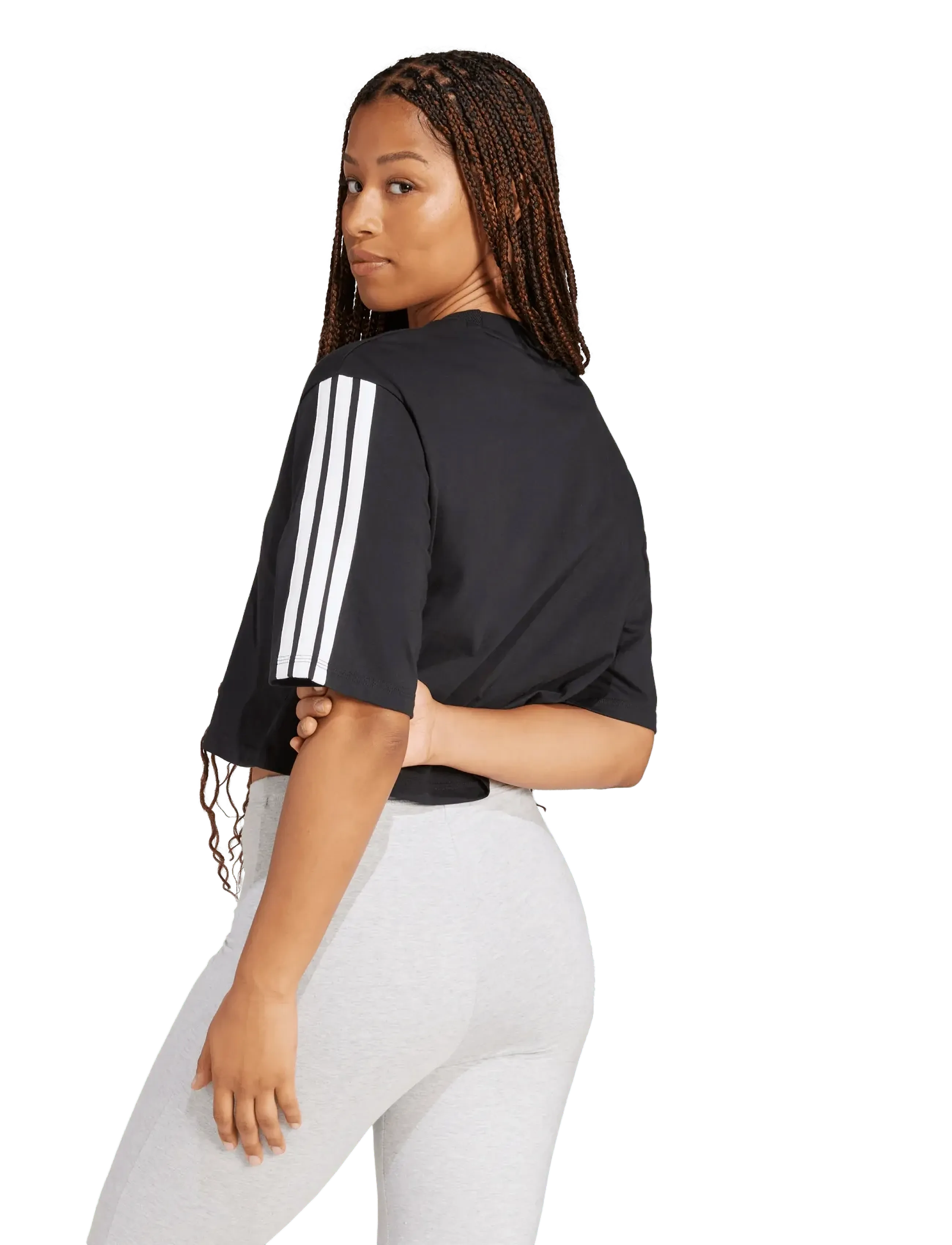 Adidas T-shirts med korta ärmar Essentials 3-Stripes Cotton Loose T-Shirt dam – bild 10