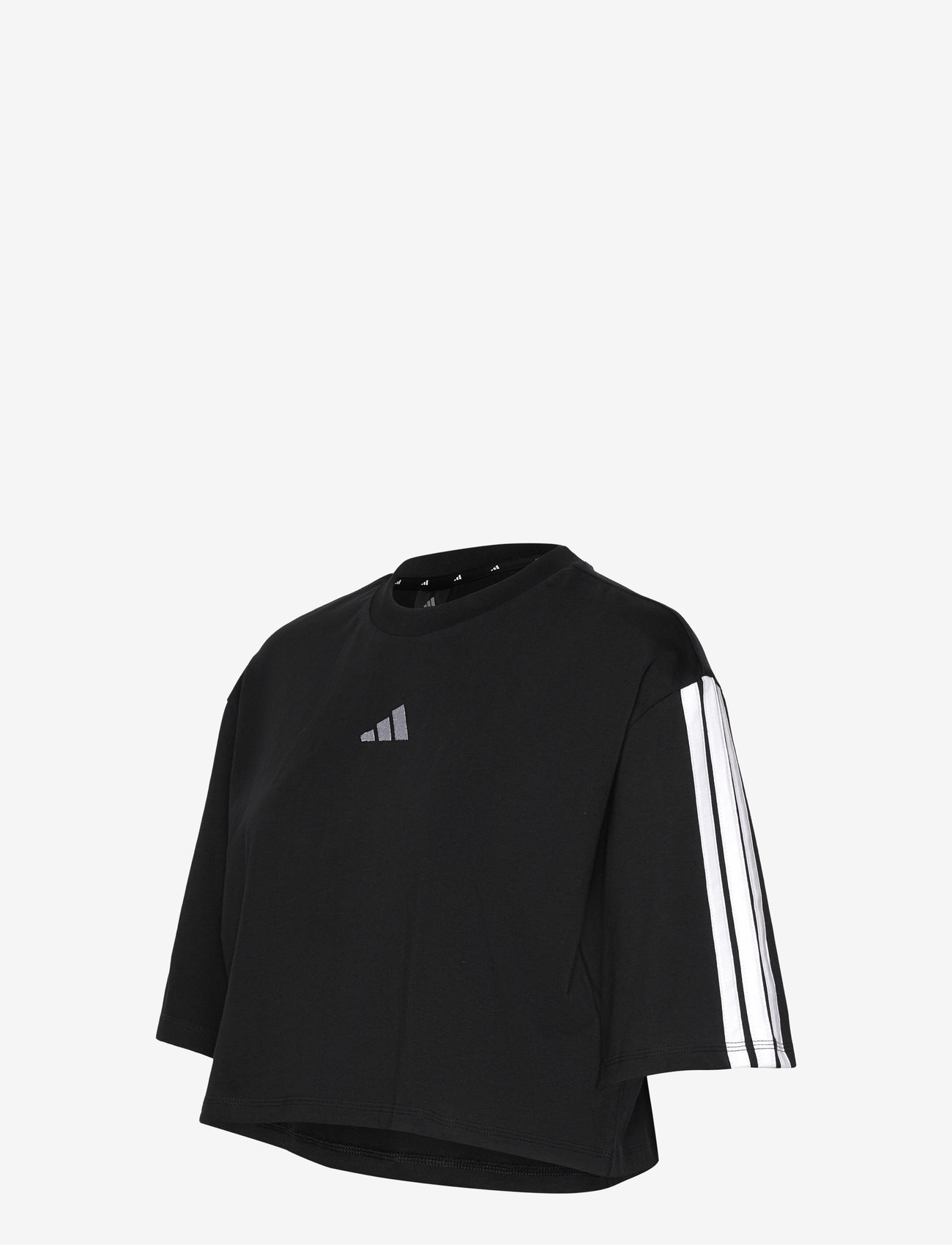 adidas Sportswear - W 3S SJ TLR T - crop tops - black/white - 3