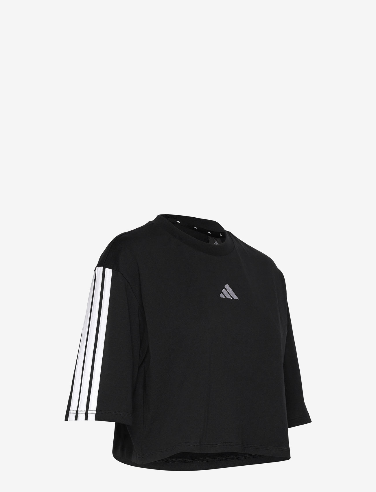 adidas Sportswear - W 3S SJ TLR T - crop tops - black/white - 4