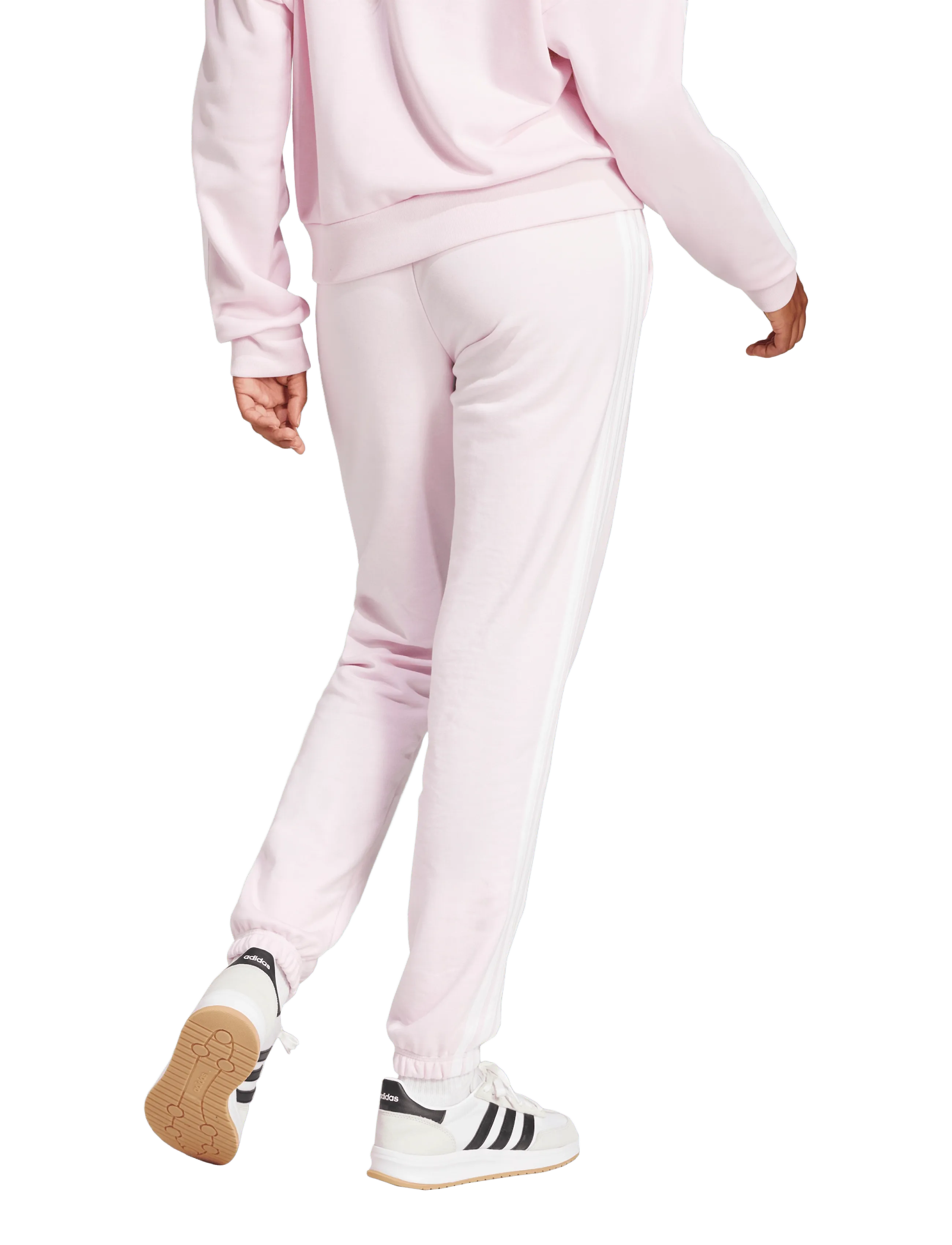 Essentials 3-Stripes French Terry-byxor med mudd 9