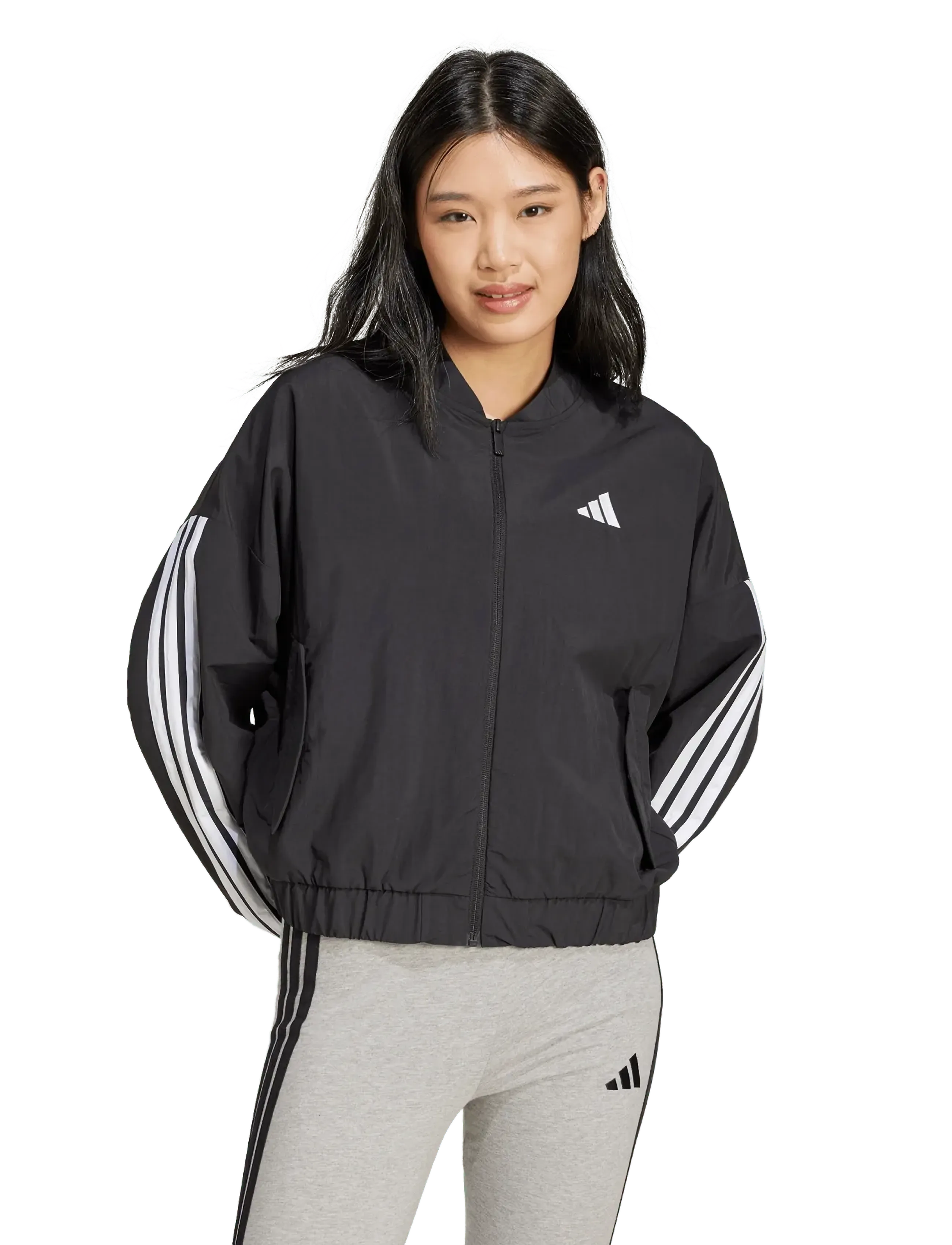 adidas Sportswear - W 3S WV BOMBER - casual jakker - black/white - 2