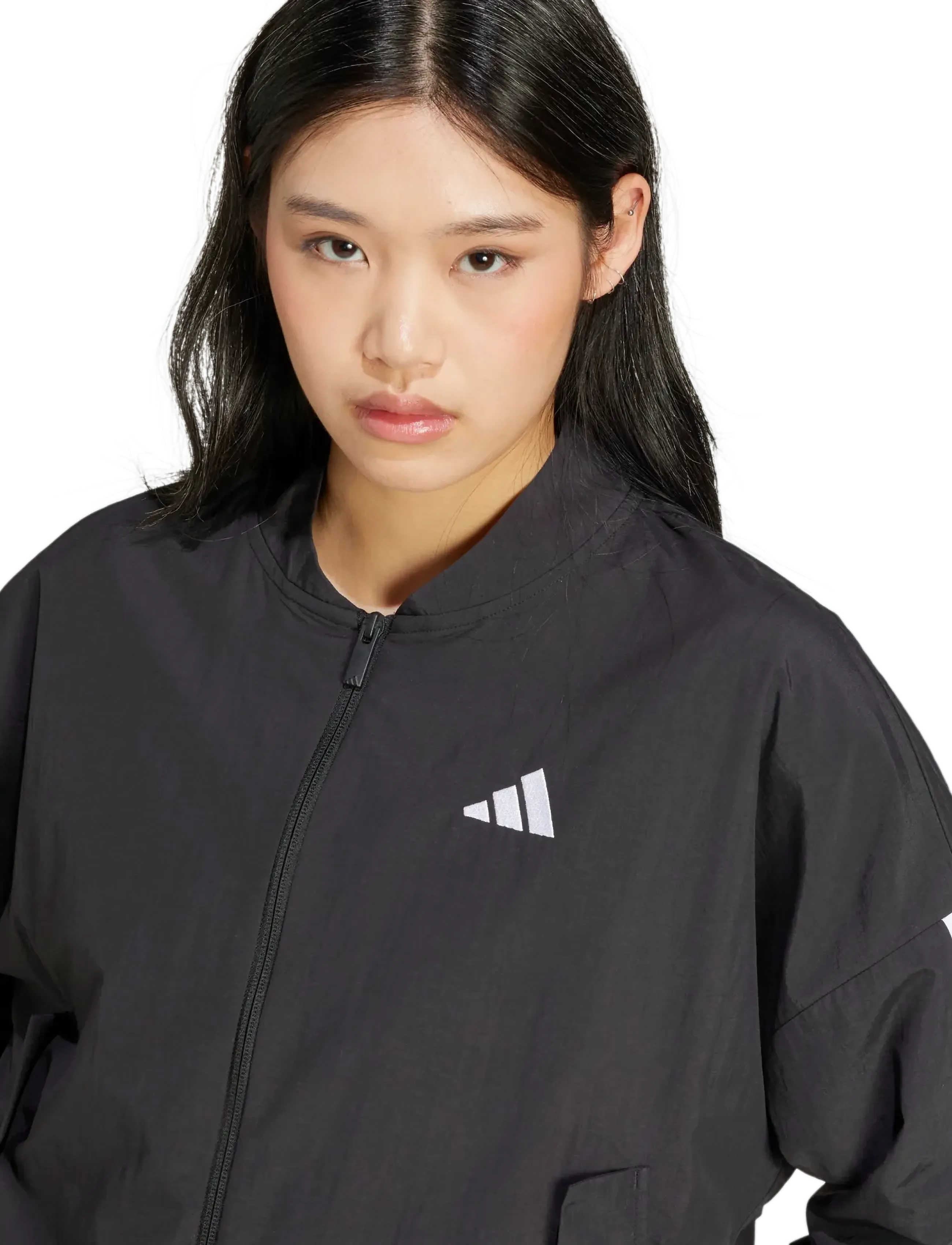 adidas Sportswear - W 3S WV BOMBER - casual jakker - black/white - 3
