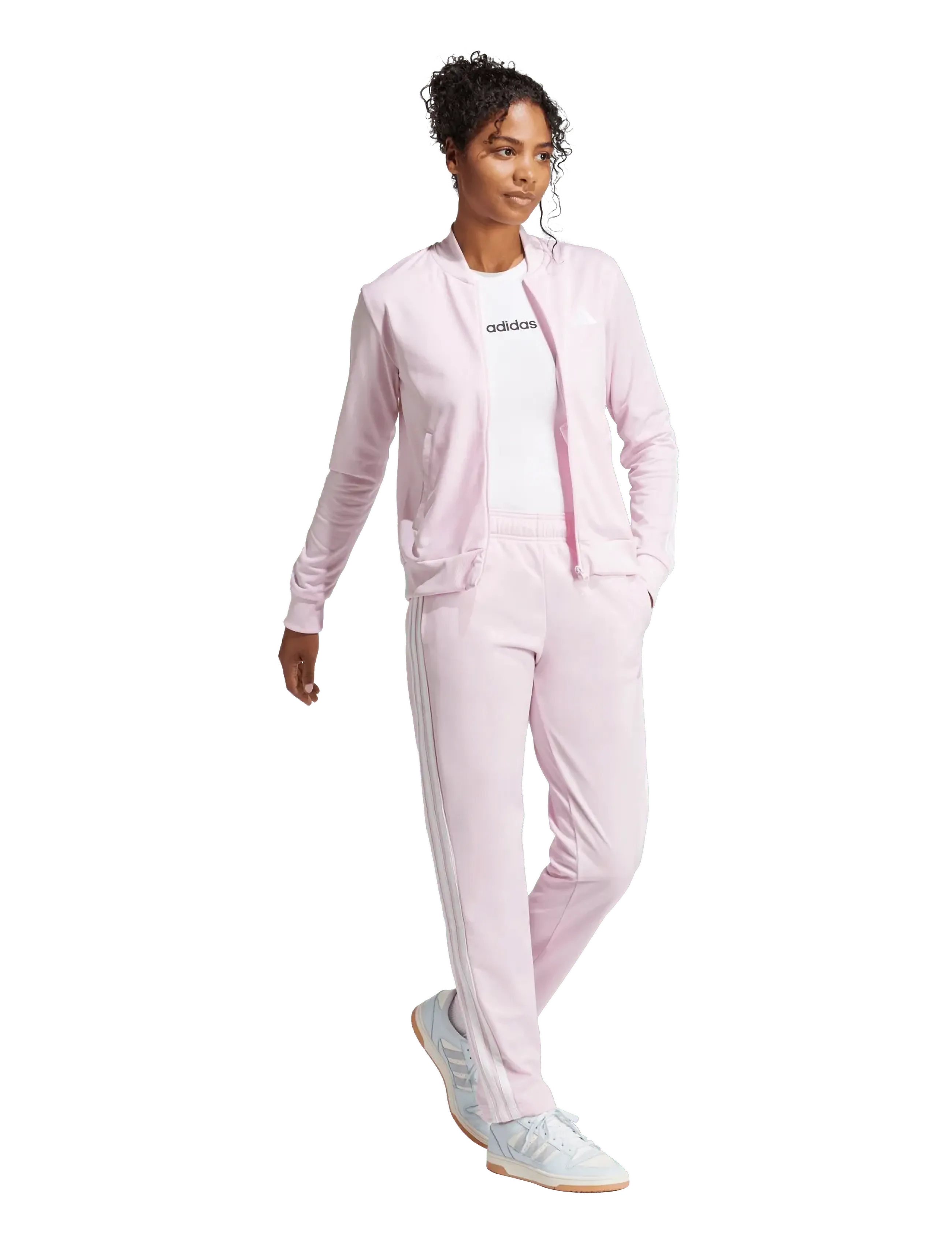 adidas Sportswear - W ESS 3S TS - trainingsanzüge - clpink - 0