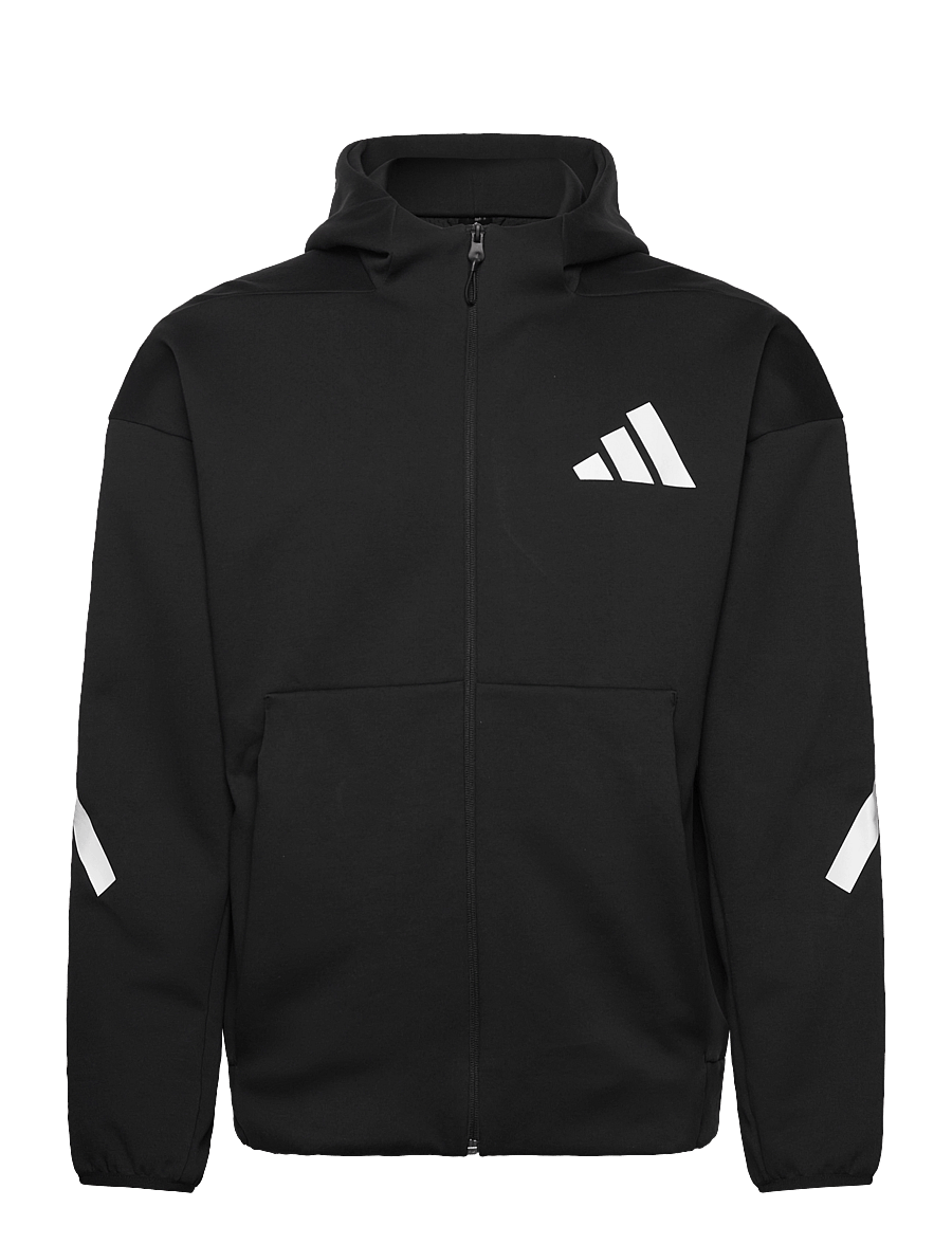 adidas Sportswear - M Z.N.E. FZ - fleece & midlayer - black/white - 1