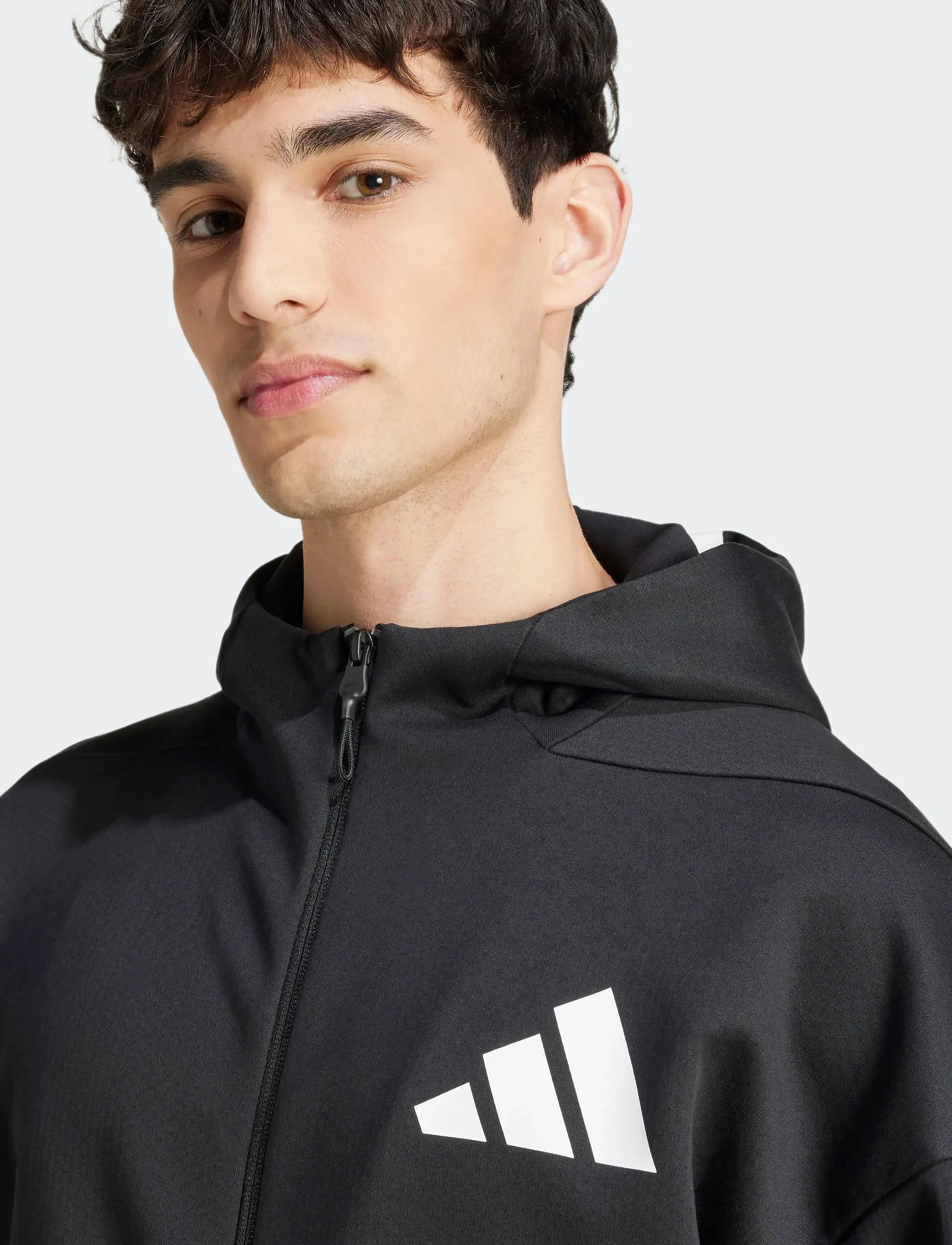 adidas Sportswear - M Z.N.E. FZ - fleece & midlayer - black/white - 3