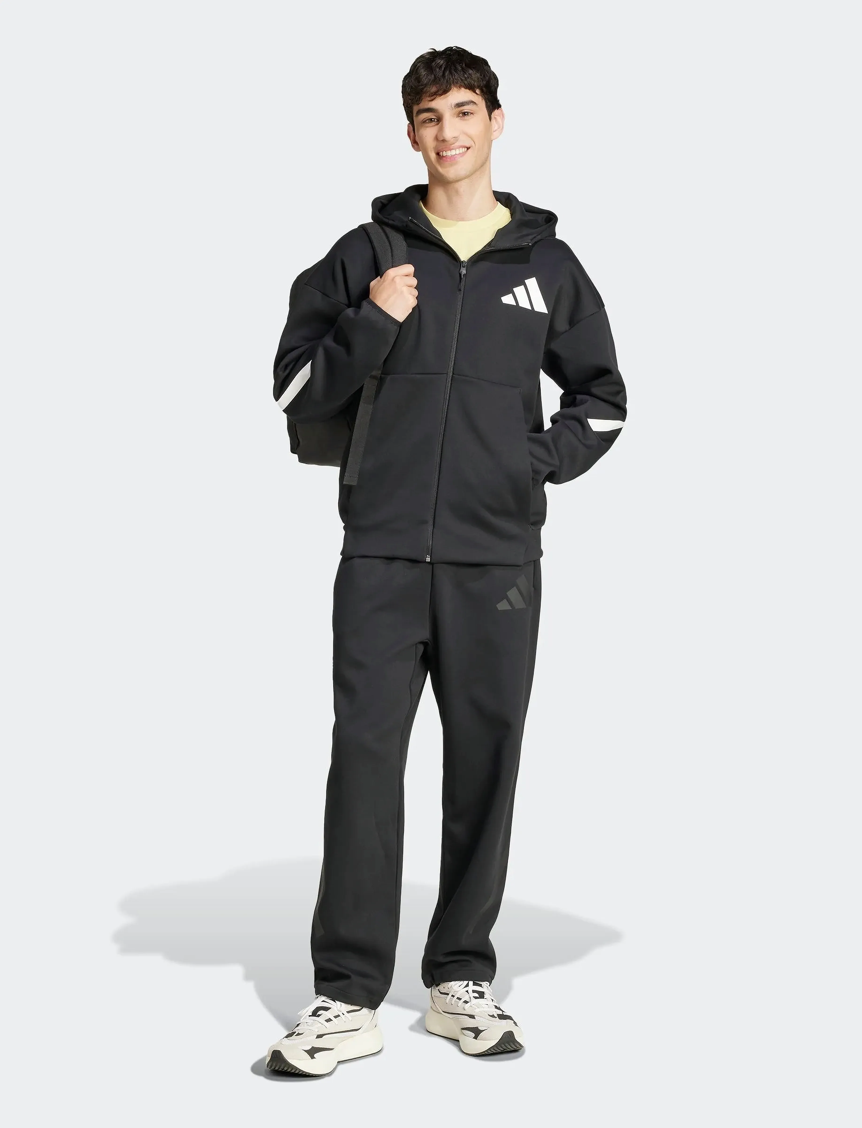 adidas Sportswear - M Z.N.E. FZ - fleece & midlayer - black/white - 4