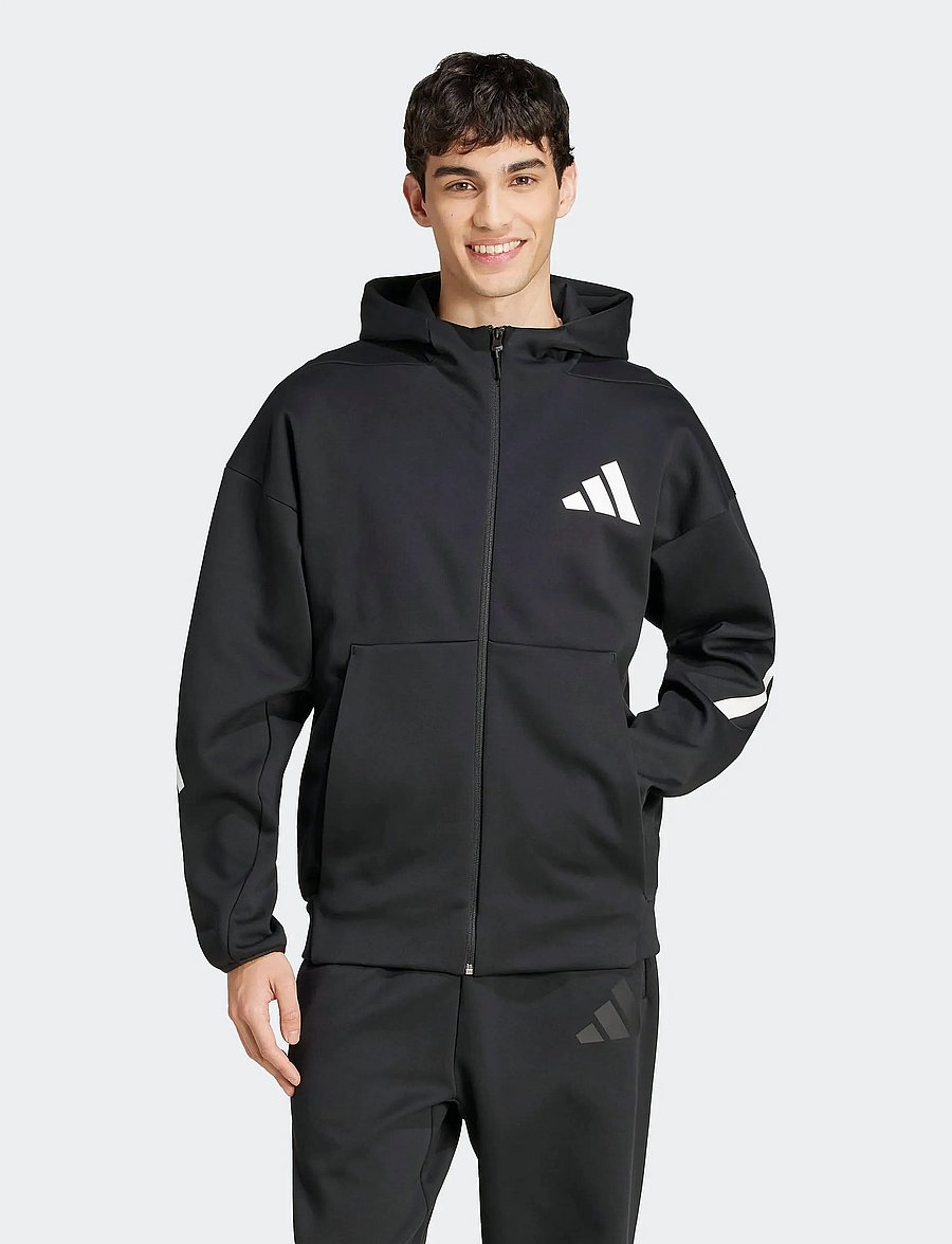 adidas Sportswear - M Z.N.E. FZ - fleece & midlayer - black/white - 5