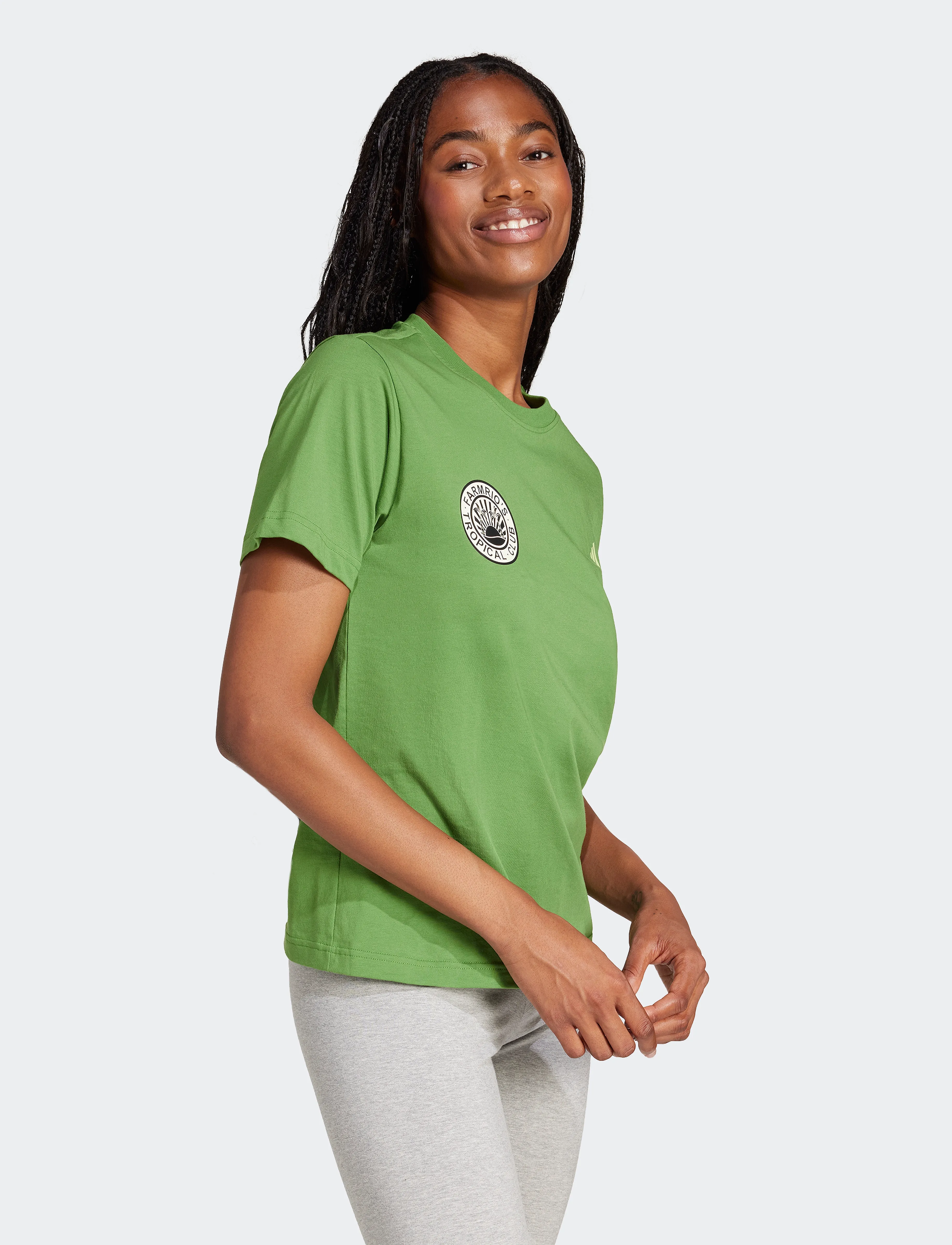 adidas Sportswear - FARM GFX TEE - t-shirts - cregrn - 3