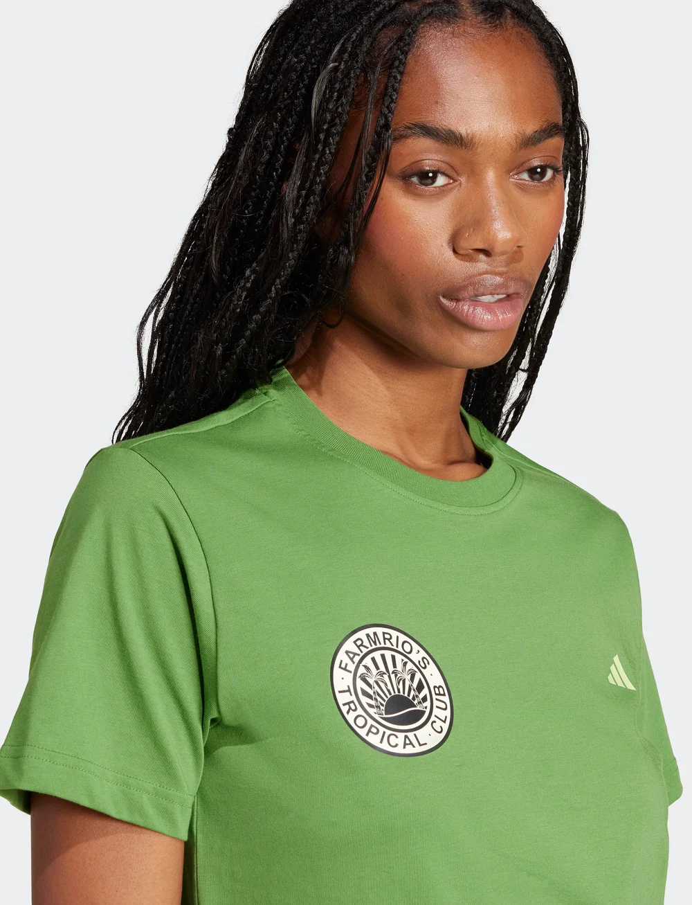 adidas Sportswear - FARM GFX TEE - t-shirts - cregrn - 4