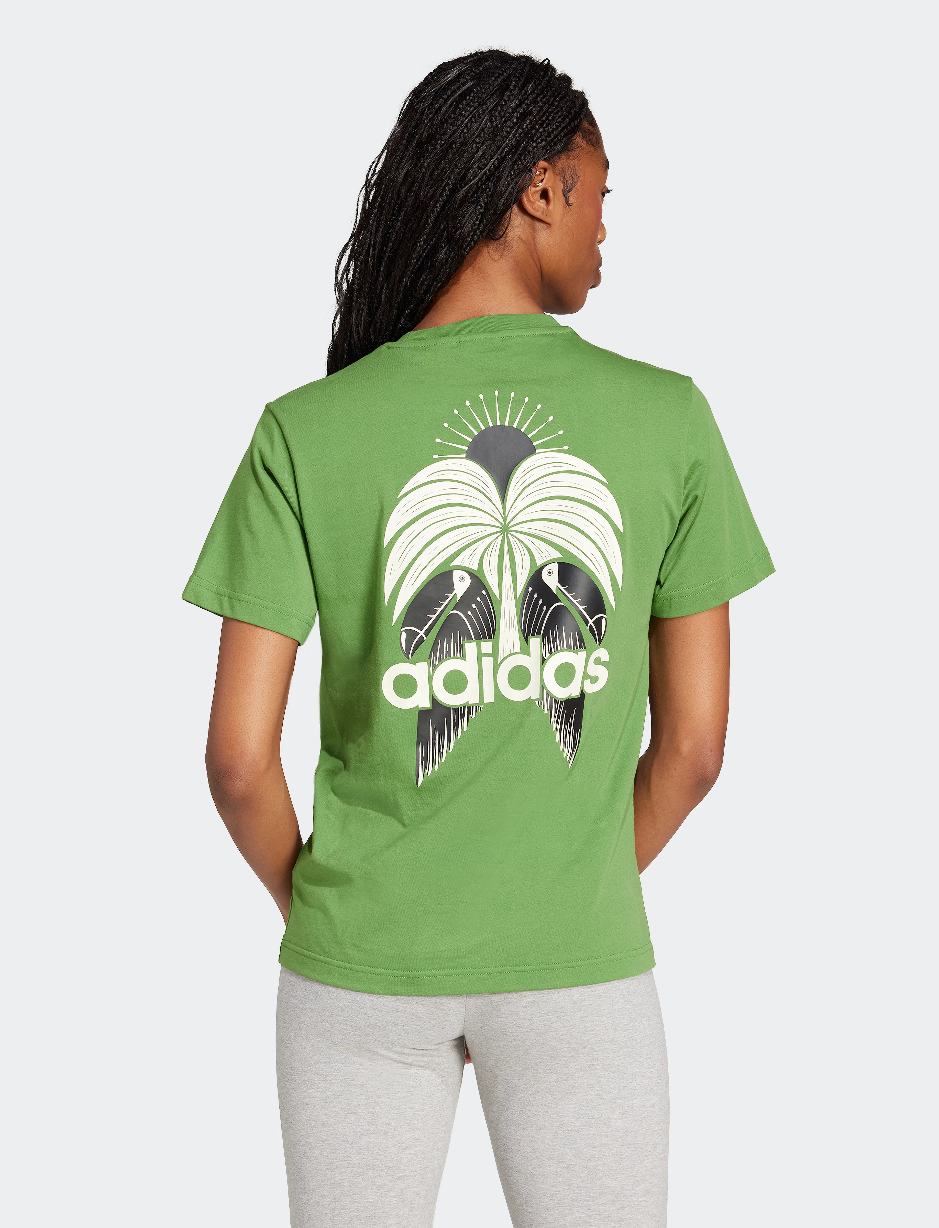 adidas Sportswear - FARM GFX TEE - t-shirts - cregrn - 5