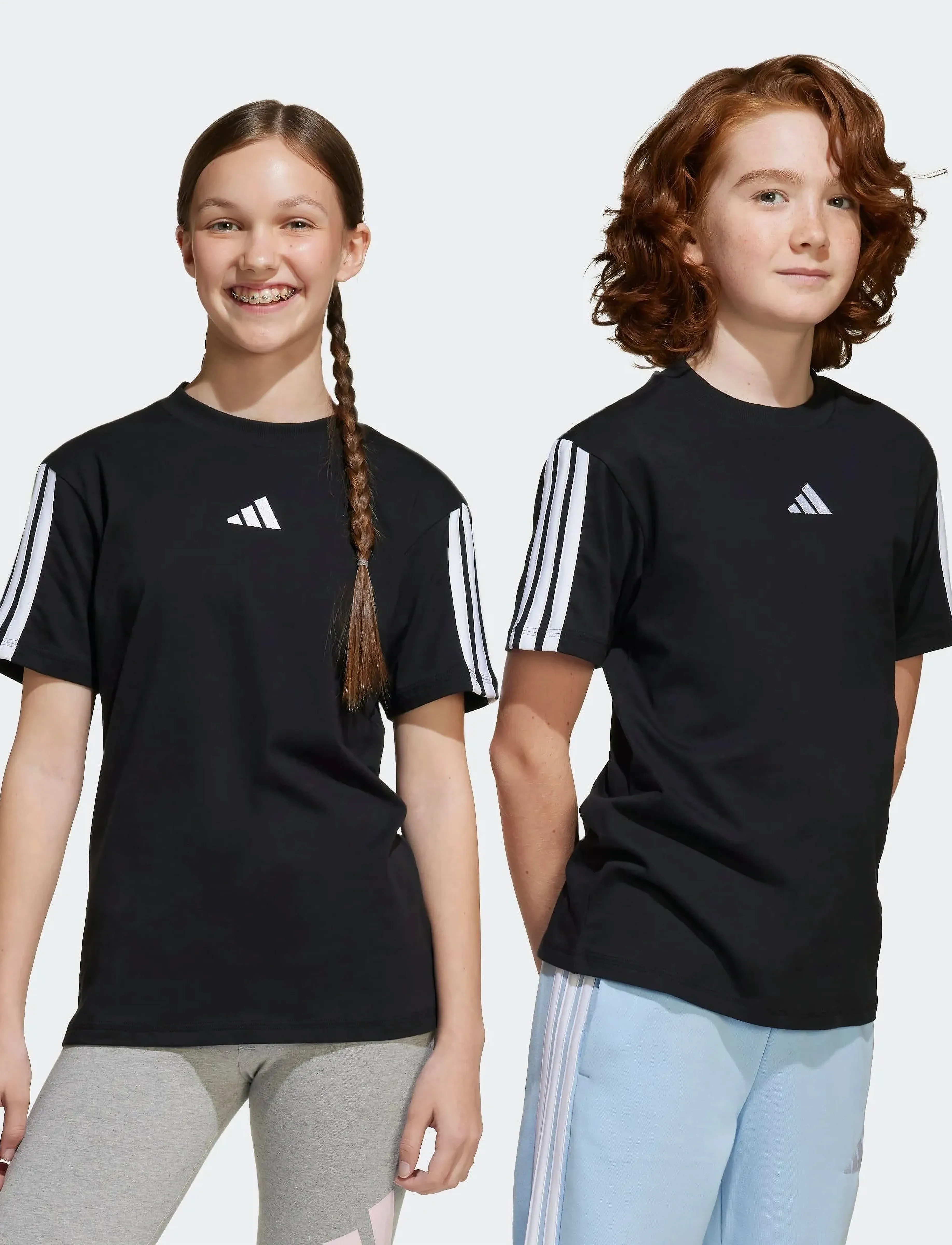 adidas Sportswear - J 3S TEE 160 - sportstoppe - black/white - 3