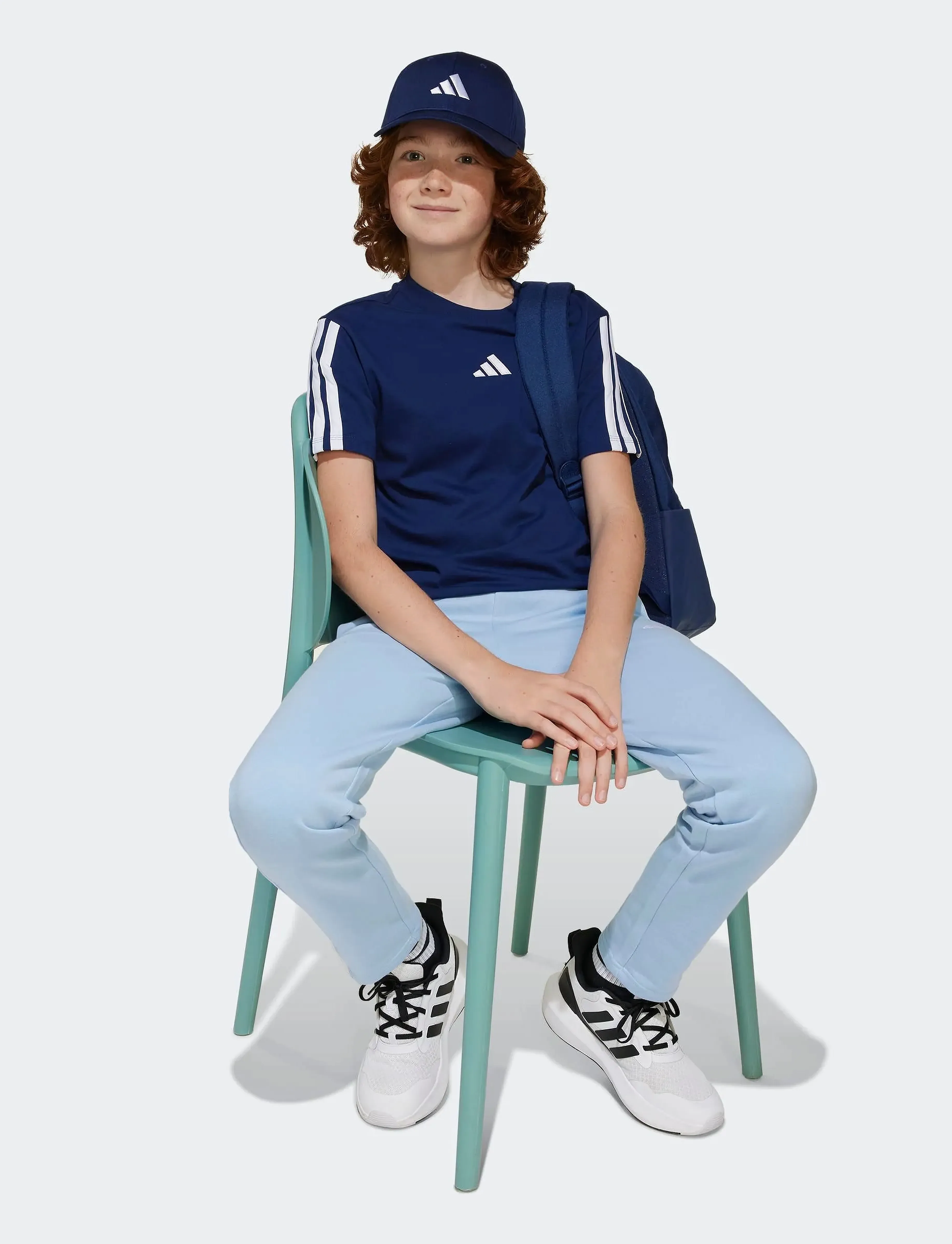 adidas Sportswear - J 3S TEE 160 - sportstoppe - dkblue/white - 5