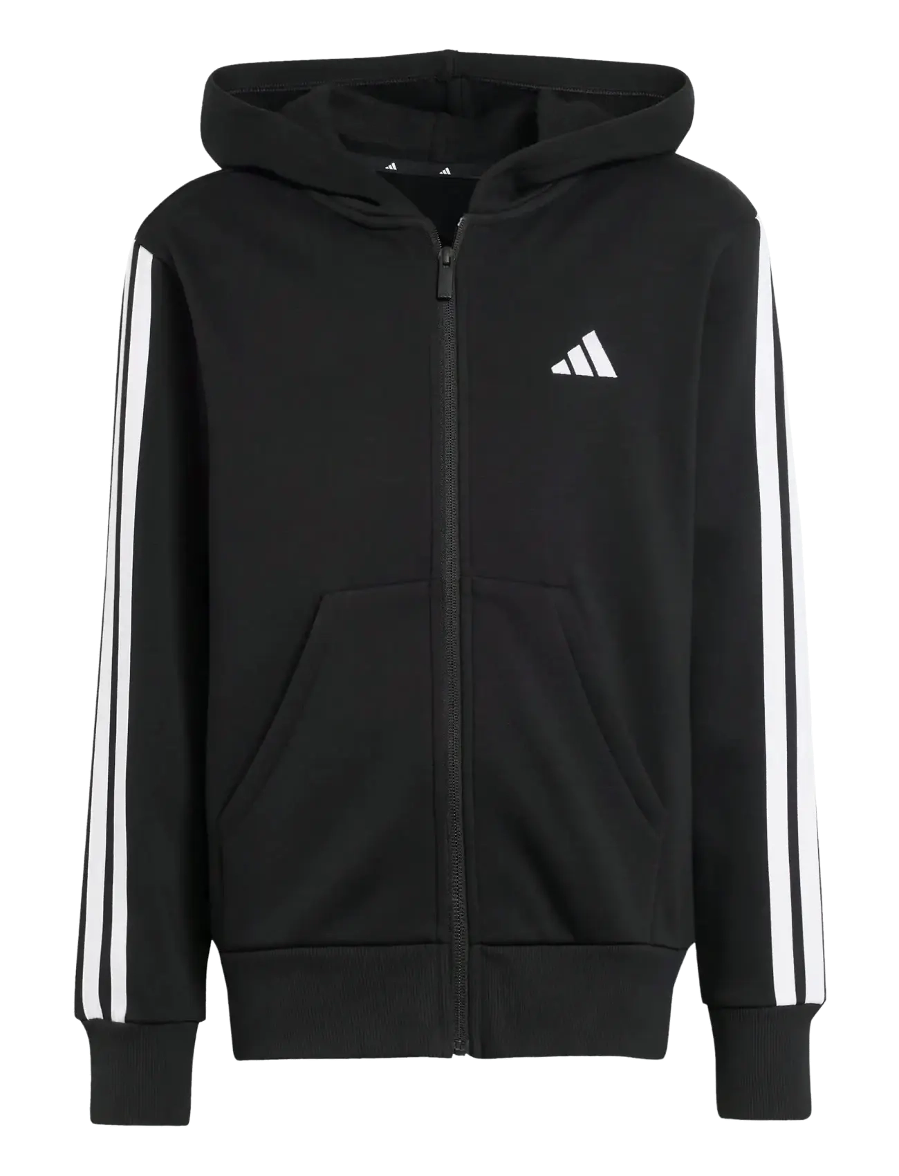 adidas Sportswear J 3S FL FZ HD - Riided - BLACK/WHITE / black