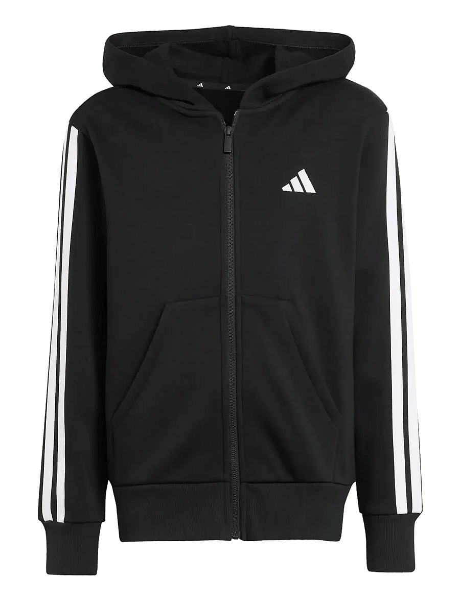 adidas Sportswear - J 3S FL FZ HD - hættetrøjer - black/white - 1