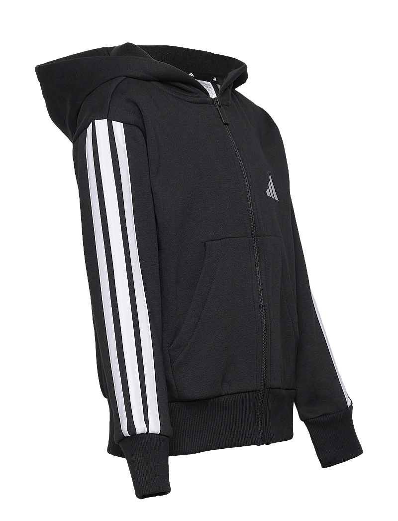 adidas Sportswear - J 3S FL FZ HD - pulls a capuche - black/white - 3