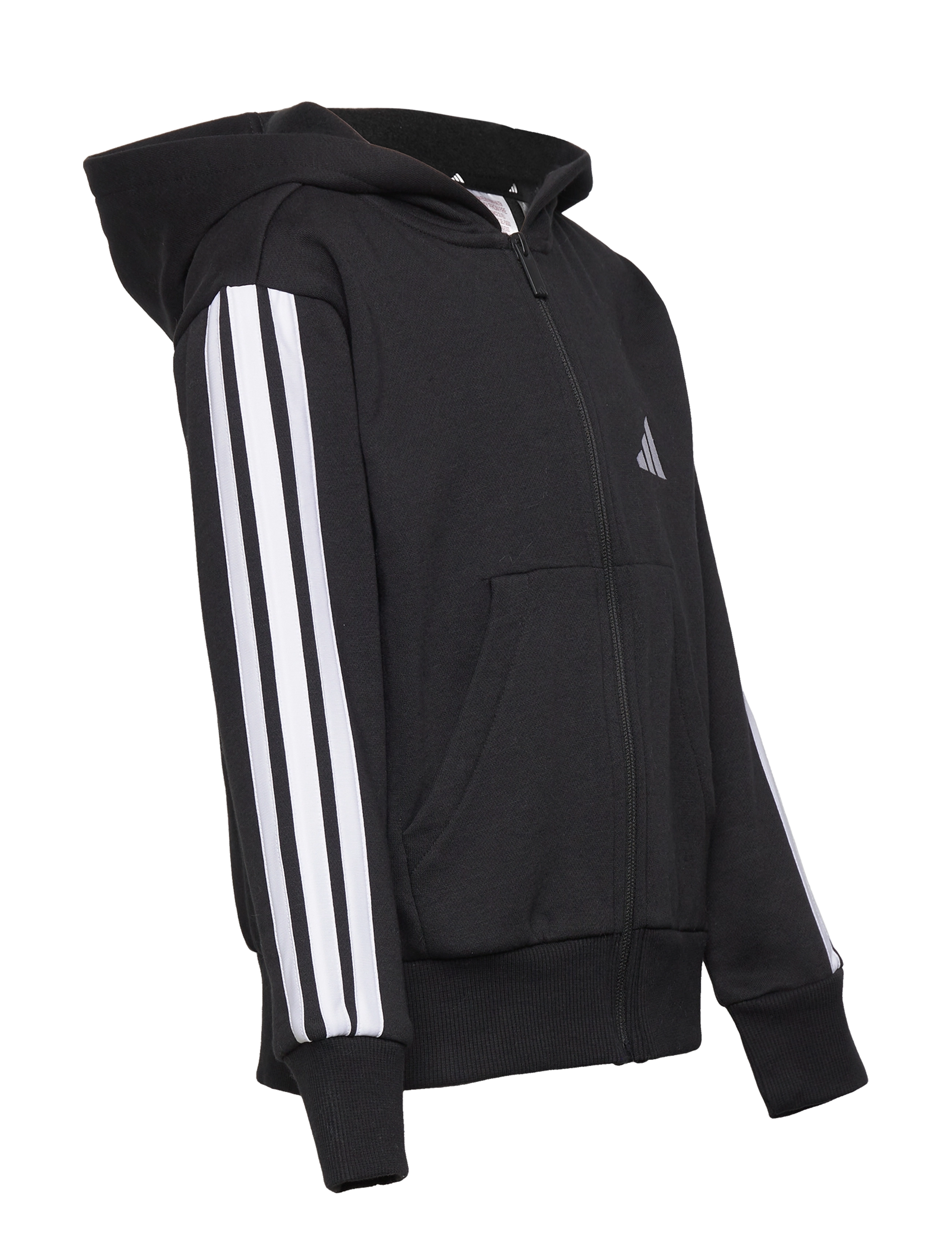 adidas Sportswear - J 3S FL FZ HD - hættetrøjer - black/white - 3