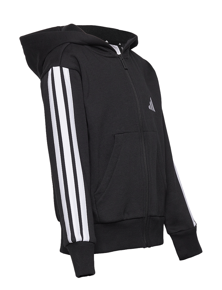 adidas Sportswear - J 3S FL FZ HD - hættetrøjer - black/white - 3