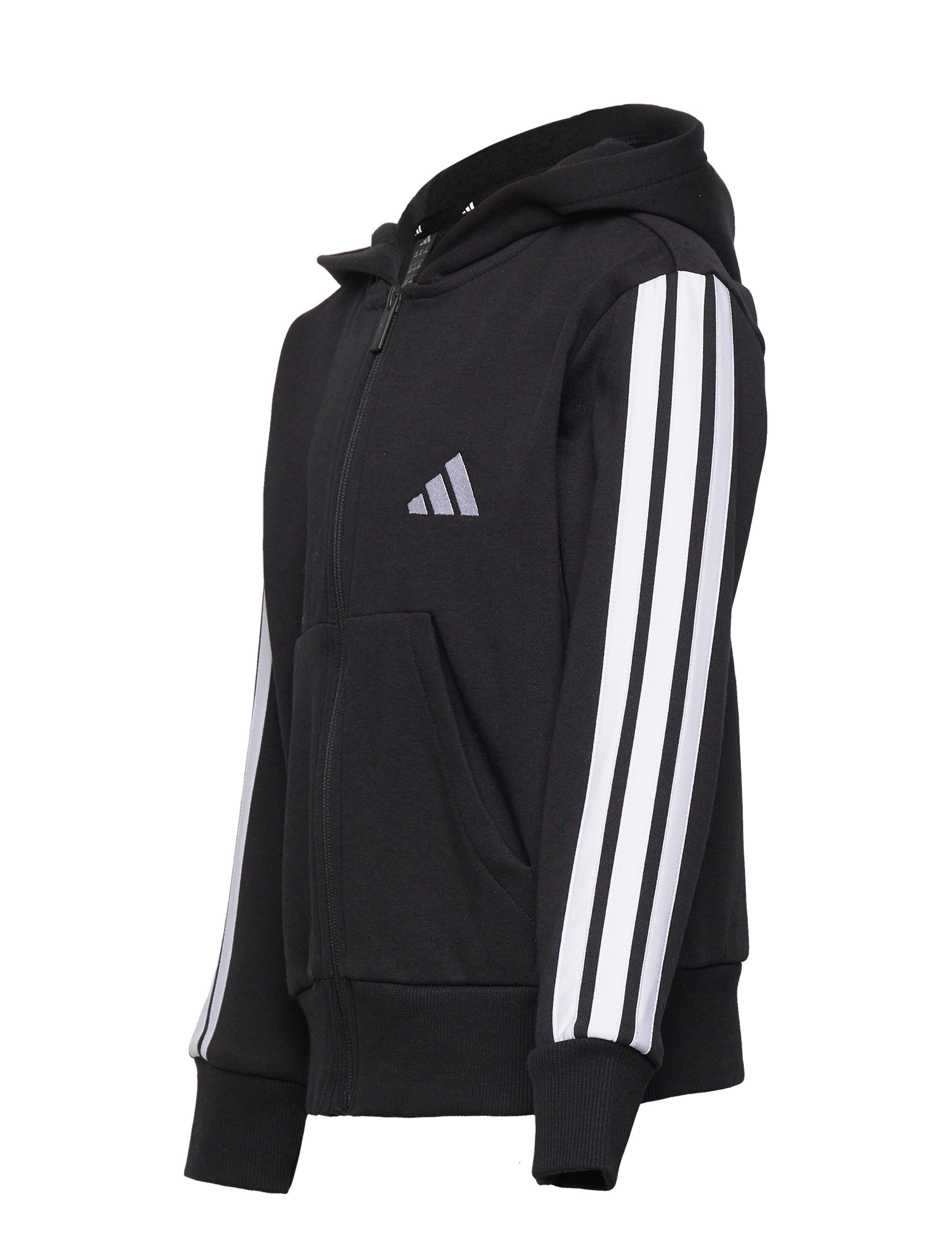 adidas Sportswear - J 3S FL FZ HD - hættetrøjer - black/white - 4