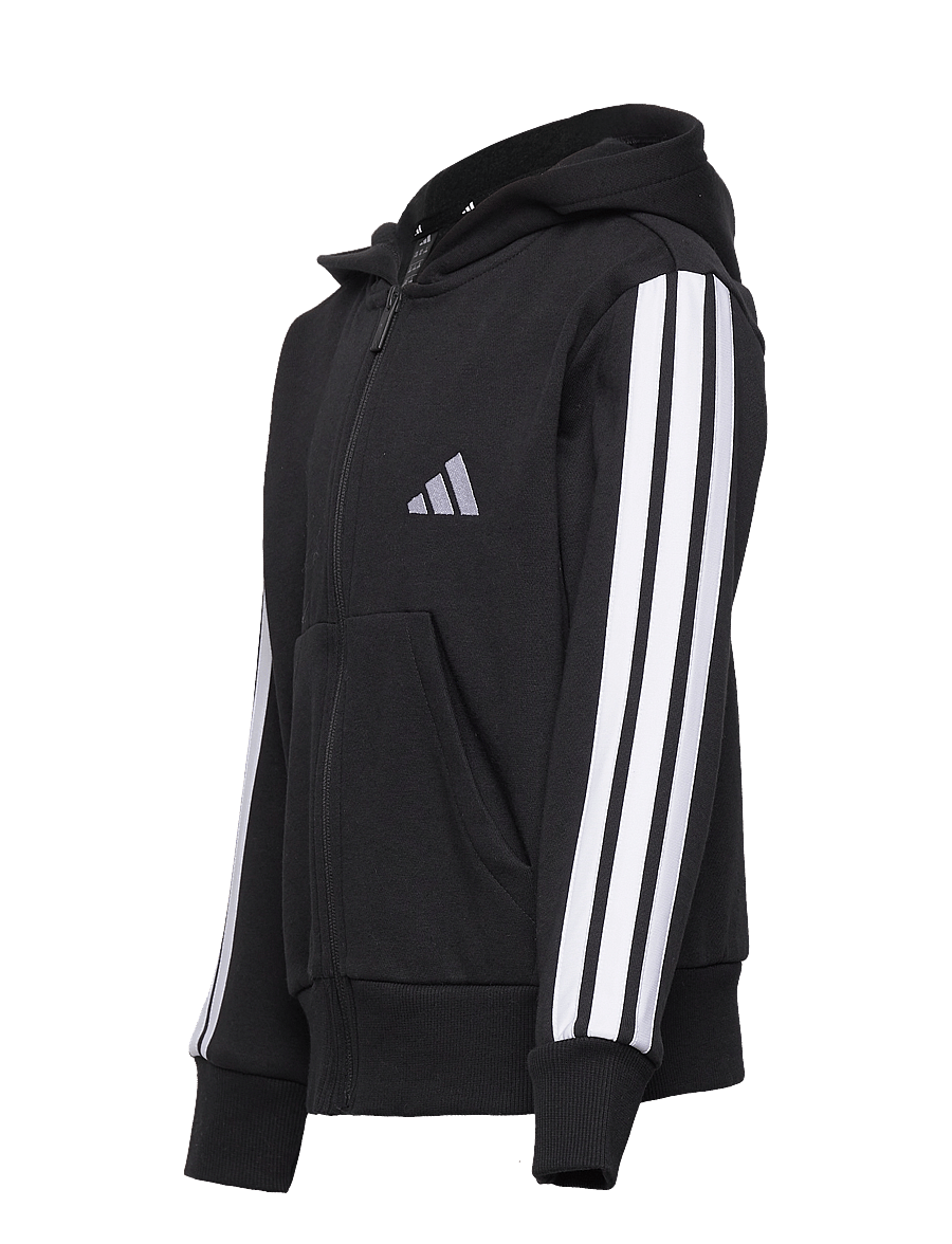 adidas Sportswear - J 3S FL FZ HD - hættetrøjer - black/white - 4